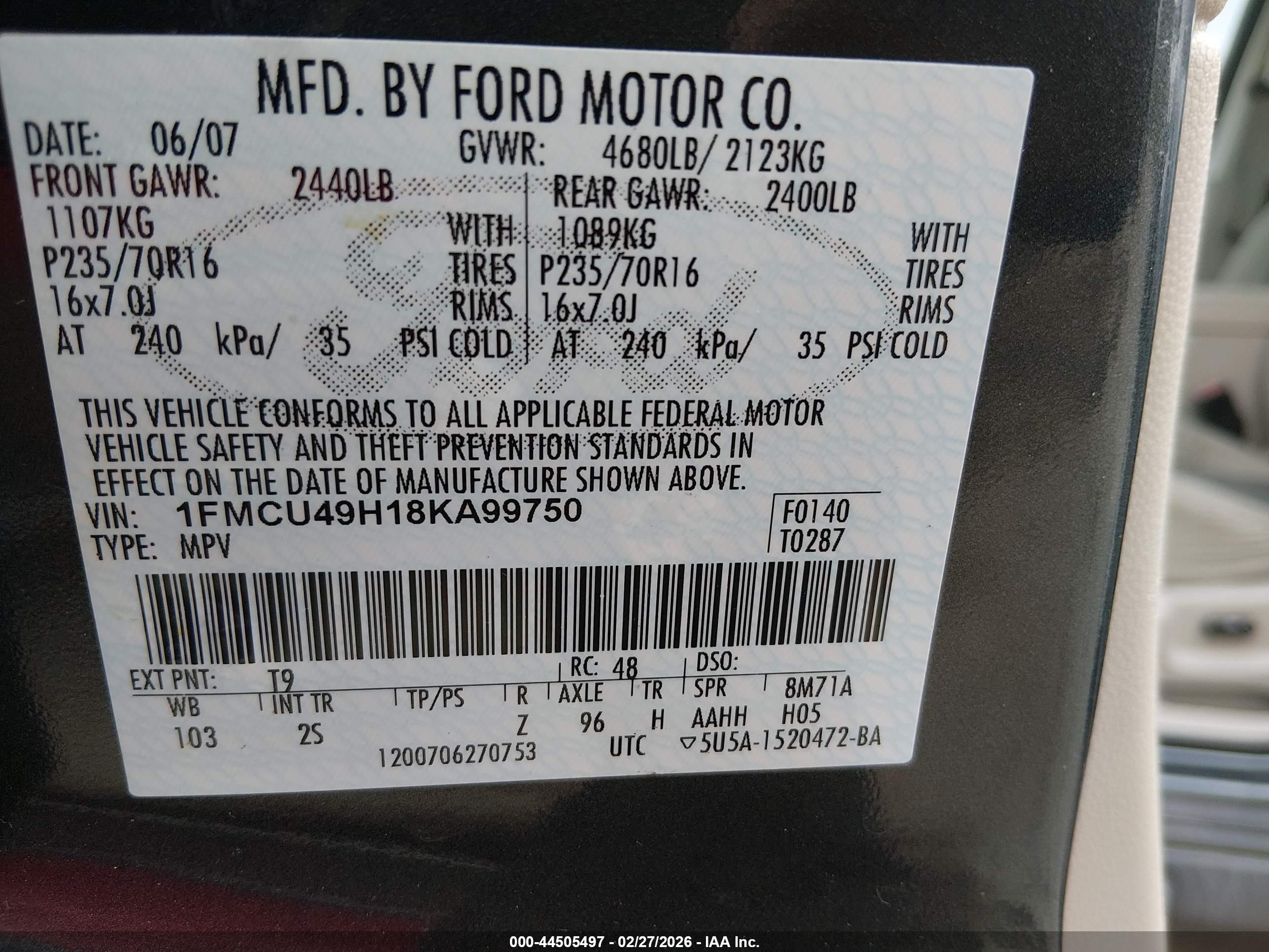 FORD ESCAPE image 9