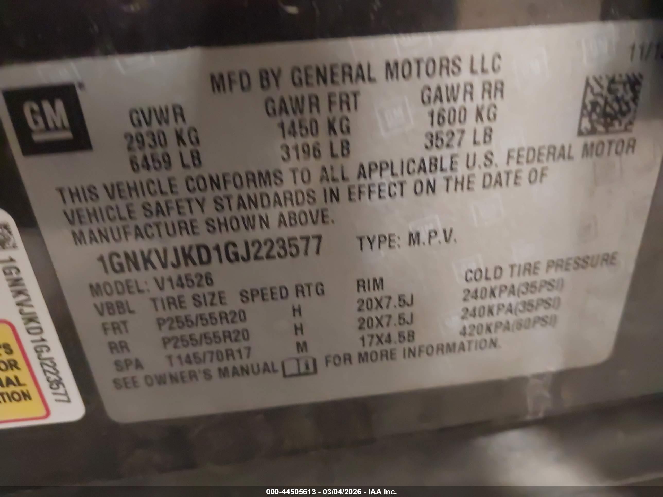 CHEVROLET TRAVERSE image 9