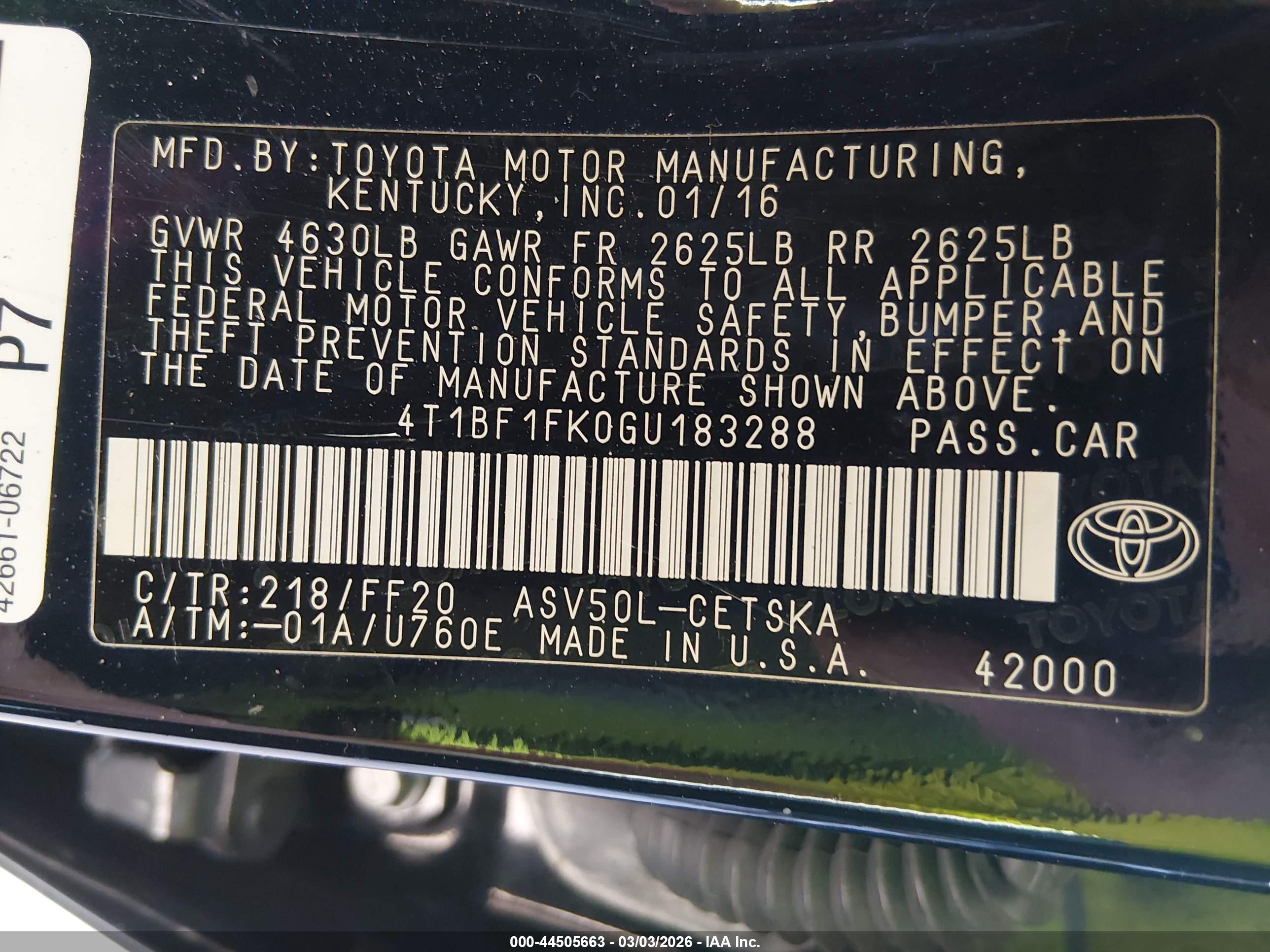 TOYOTA CAMRY image 9