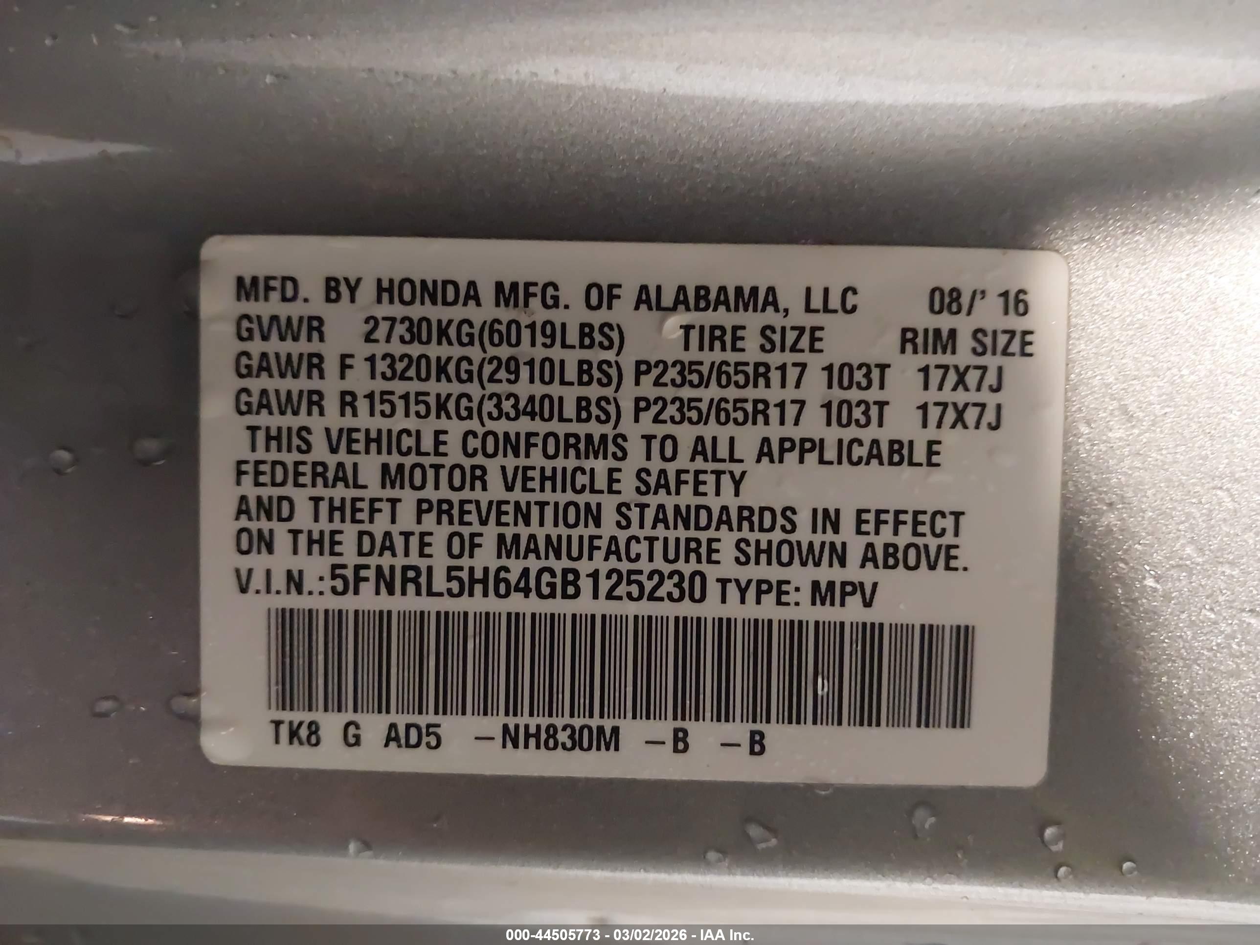 HONDA ODYSSEY image 9