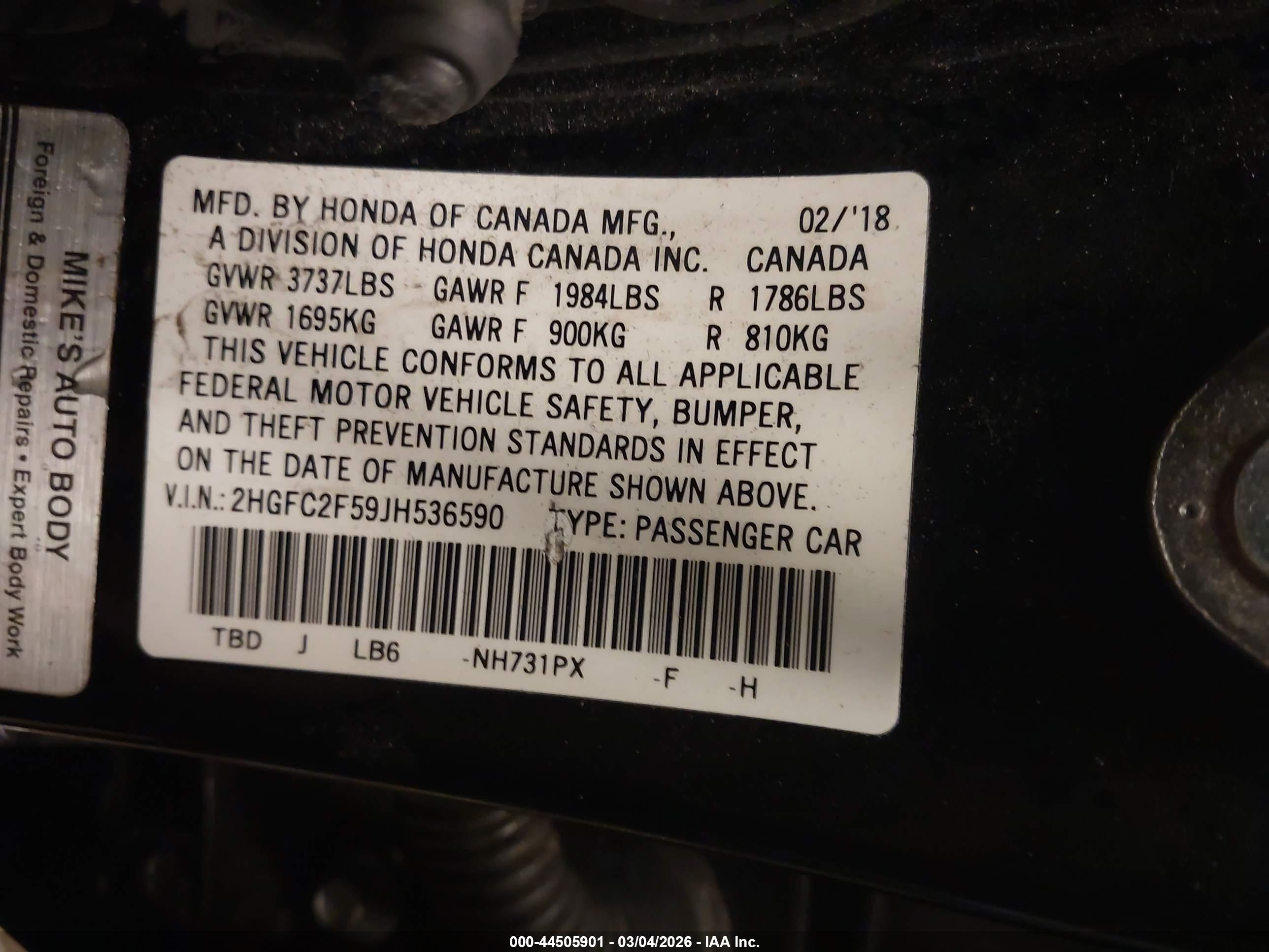 HONDA CIVIC image 9