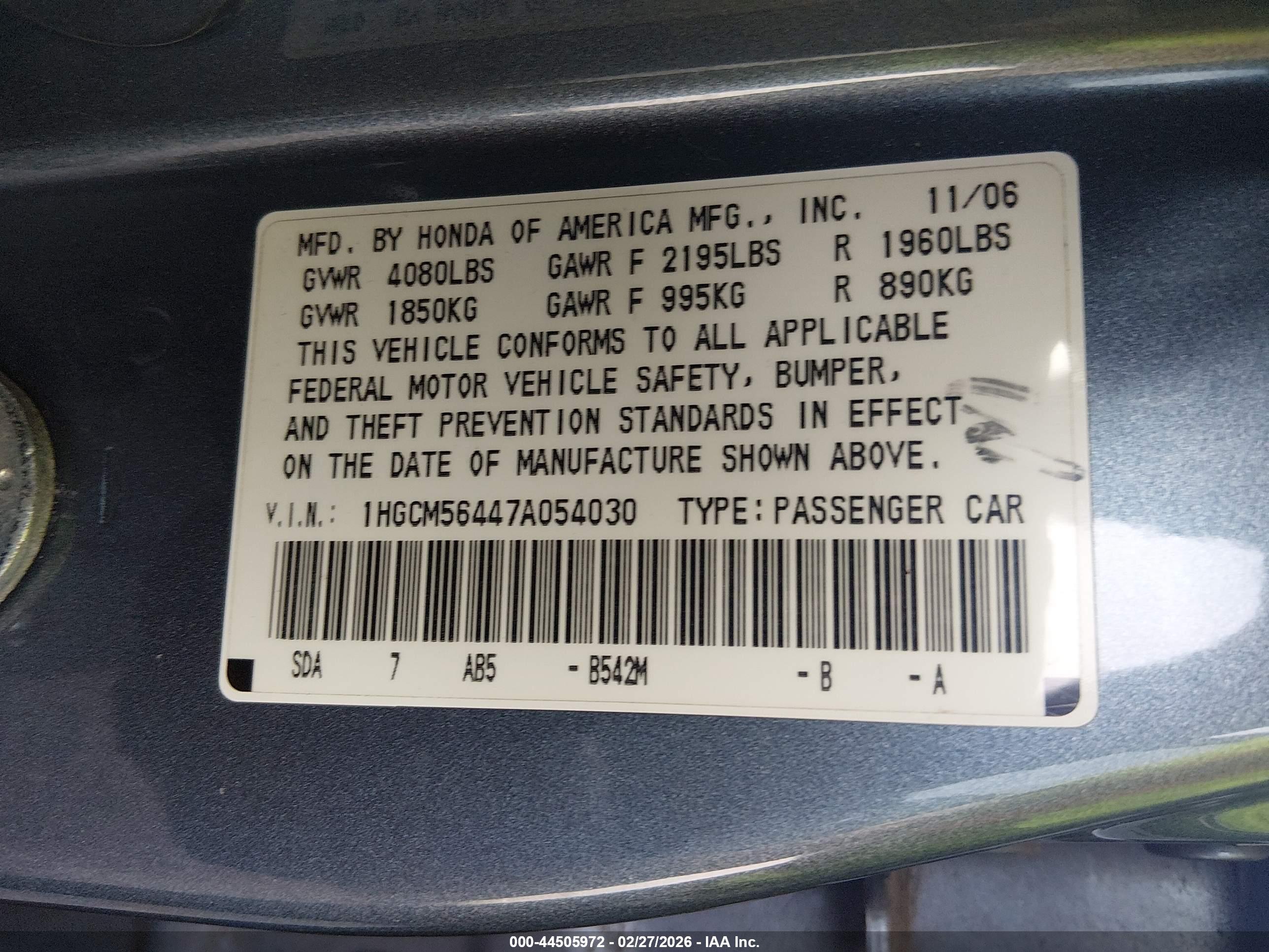HONDA ACCORD image 9