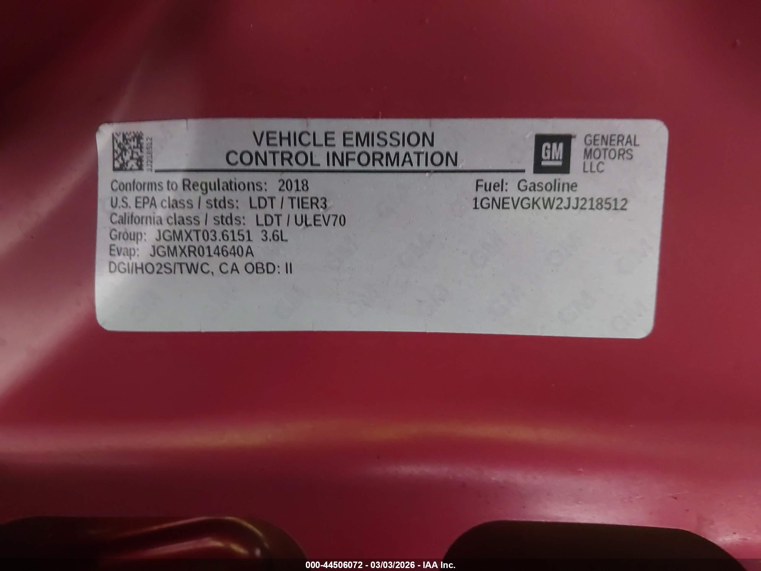 CHEVROLET TRAVERSE image 9