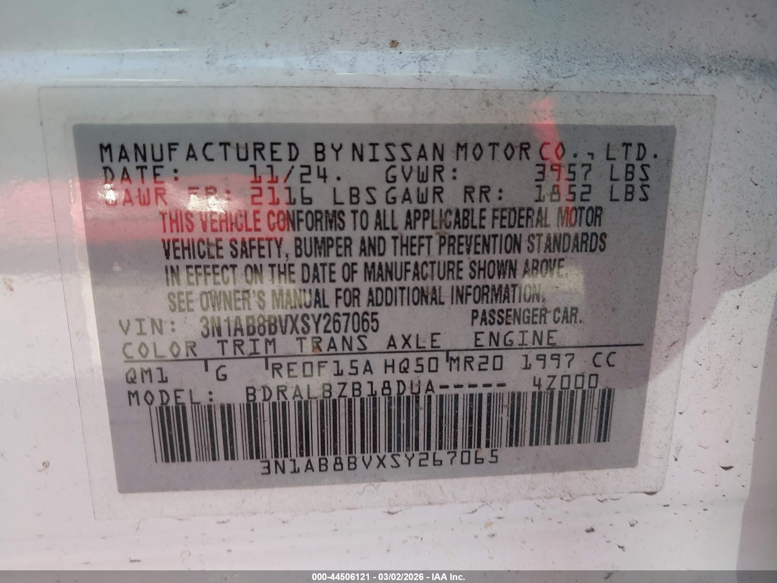 NISSAN SENTRA image 9