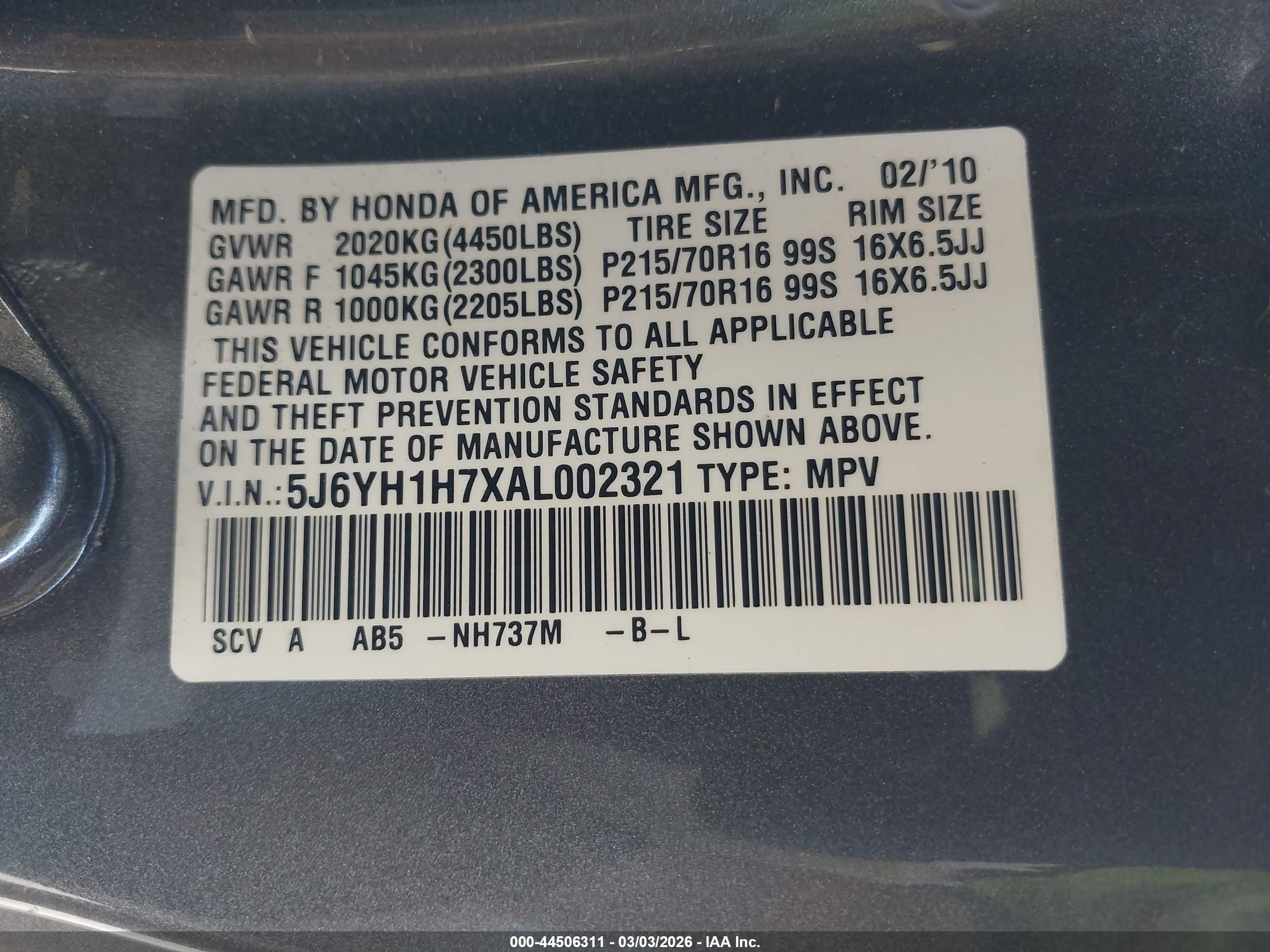 HONDA ELEMENT image 9