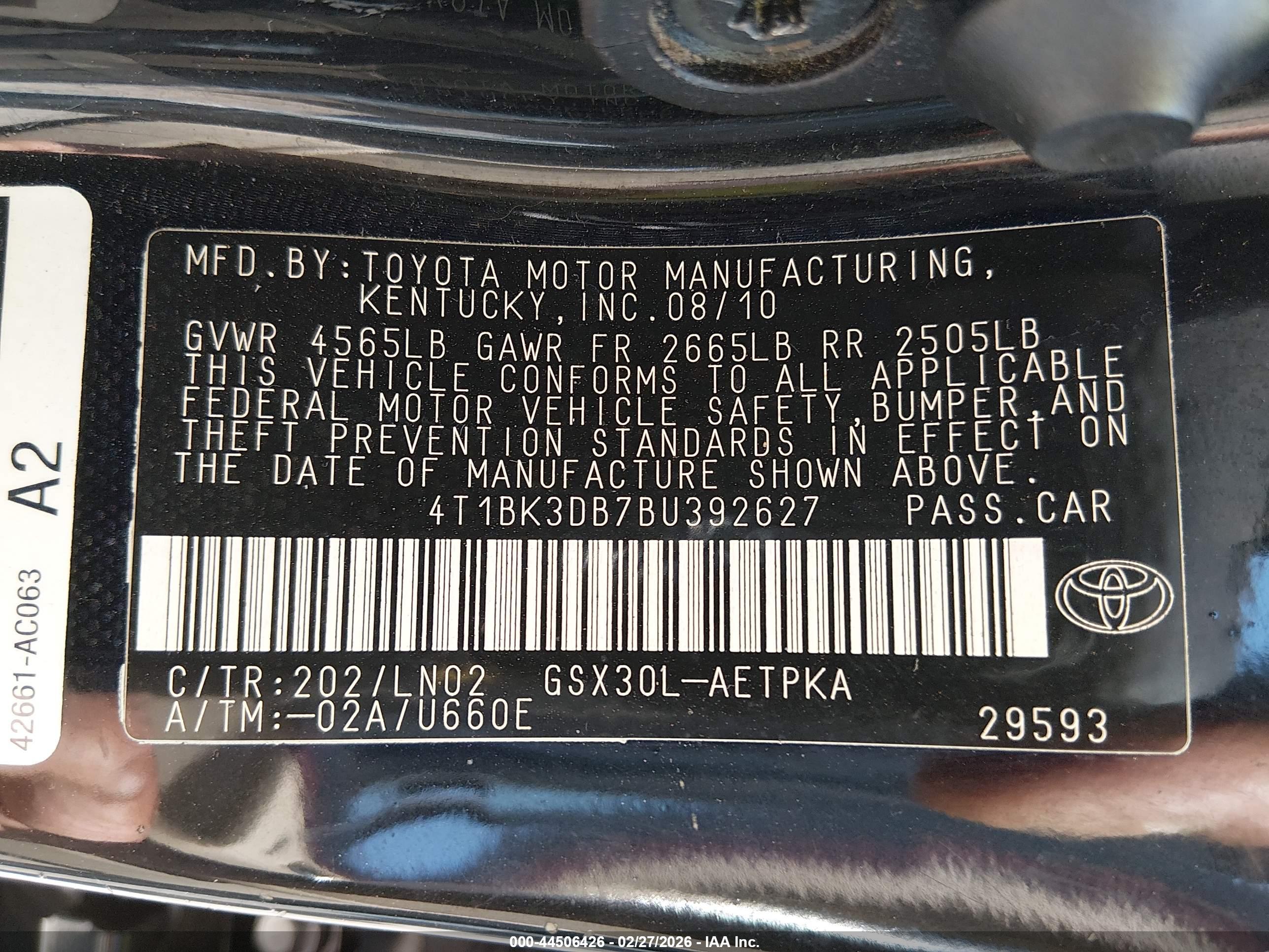 TOYOTA AVALON image 9