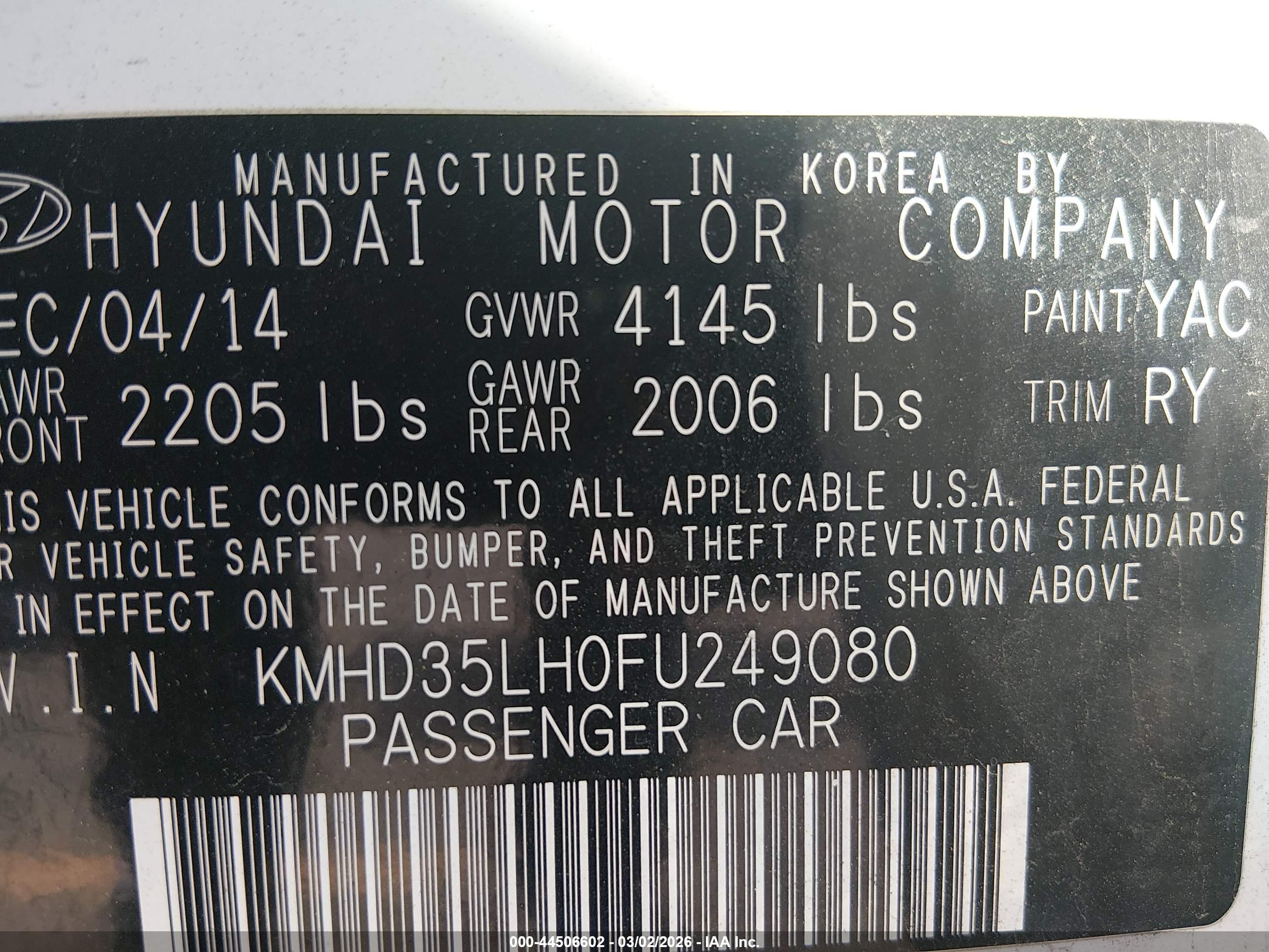 HYUNDAI ELANTRA image 9