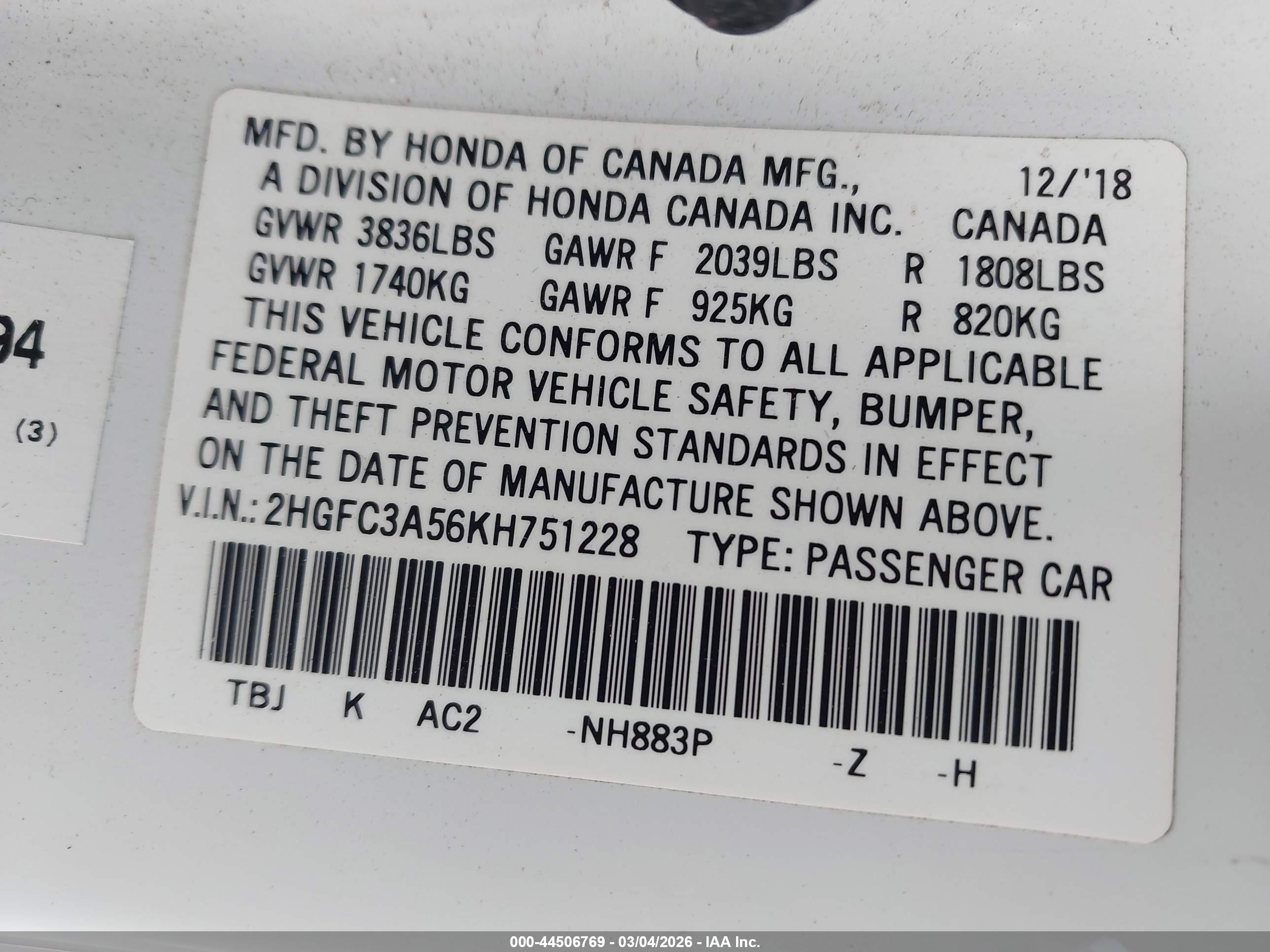 HONDA CIVIC image 9