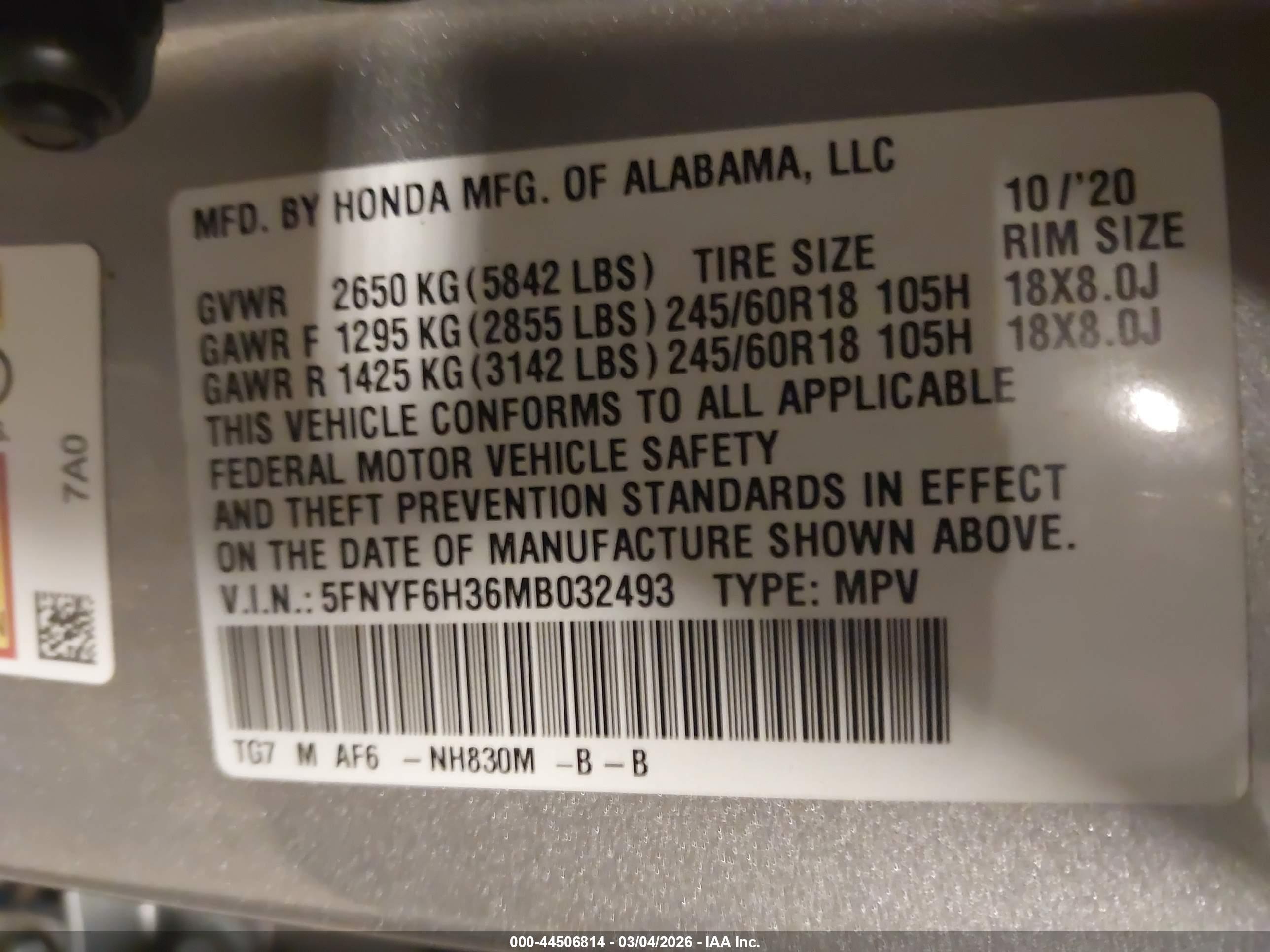 HONDA PILOT image 9