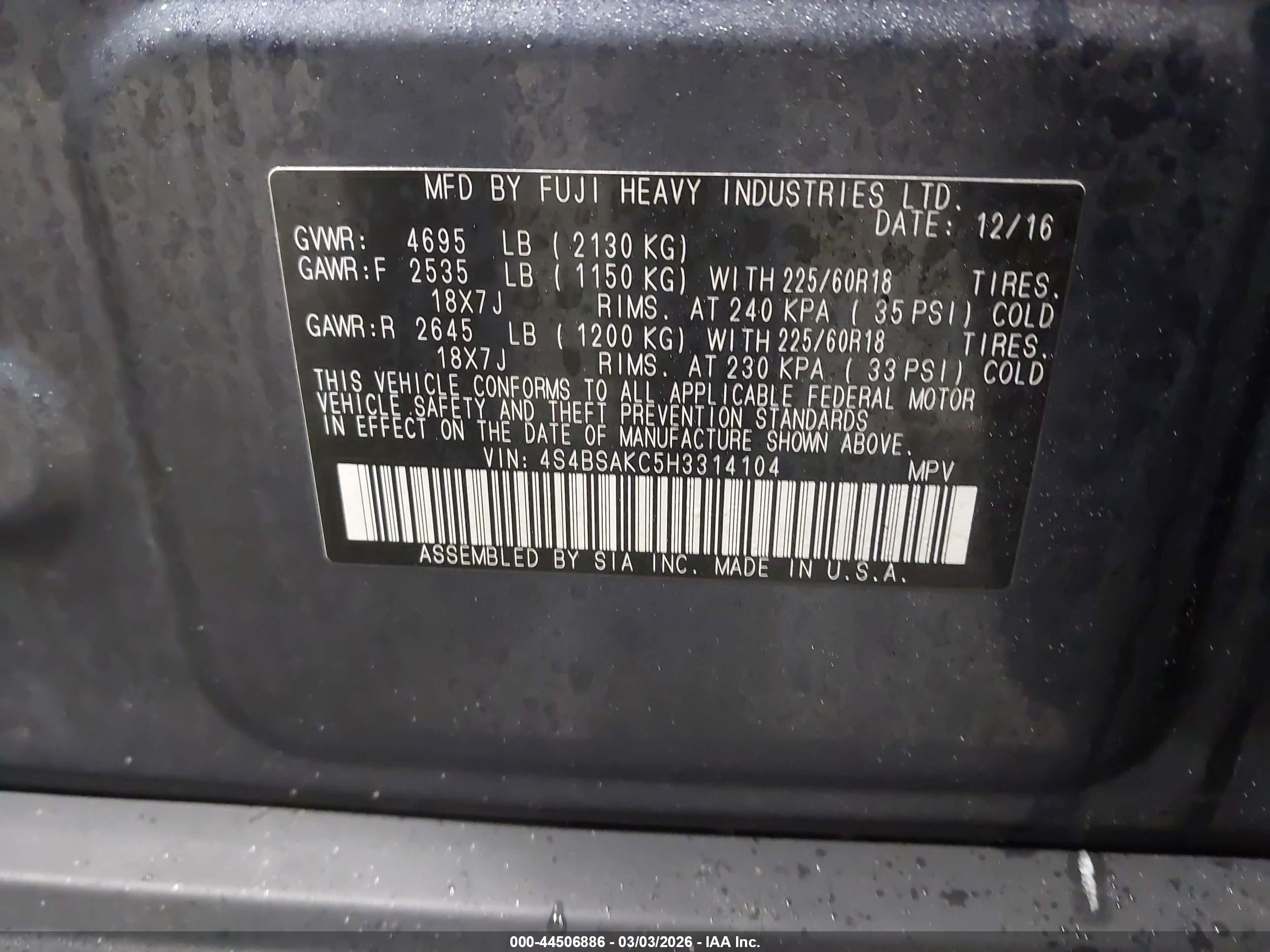 SUBARU OUTBACK image 9
