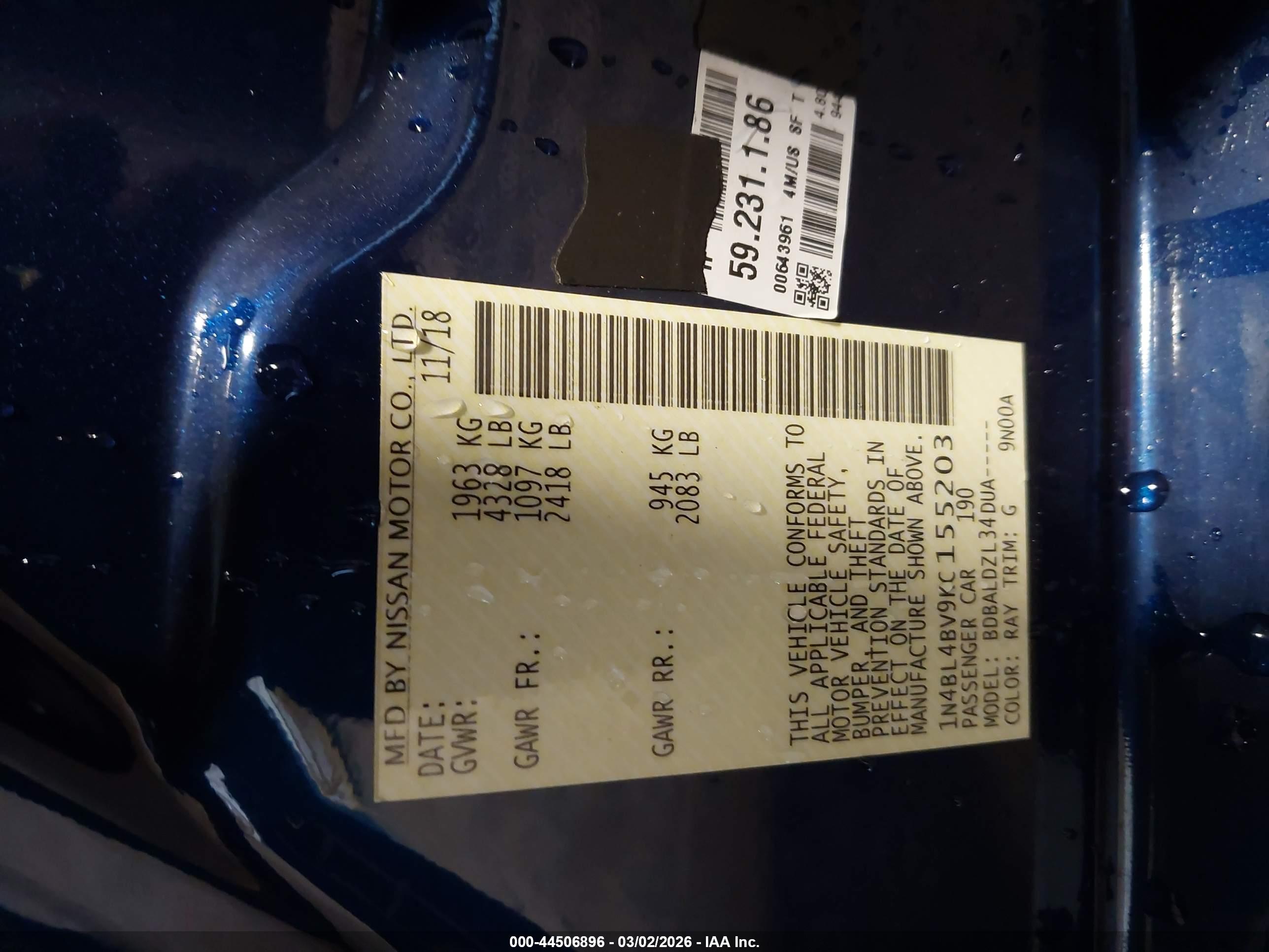 NISSAN ALTIMA image 9