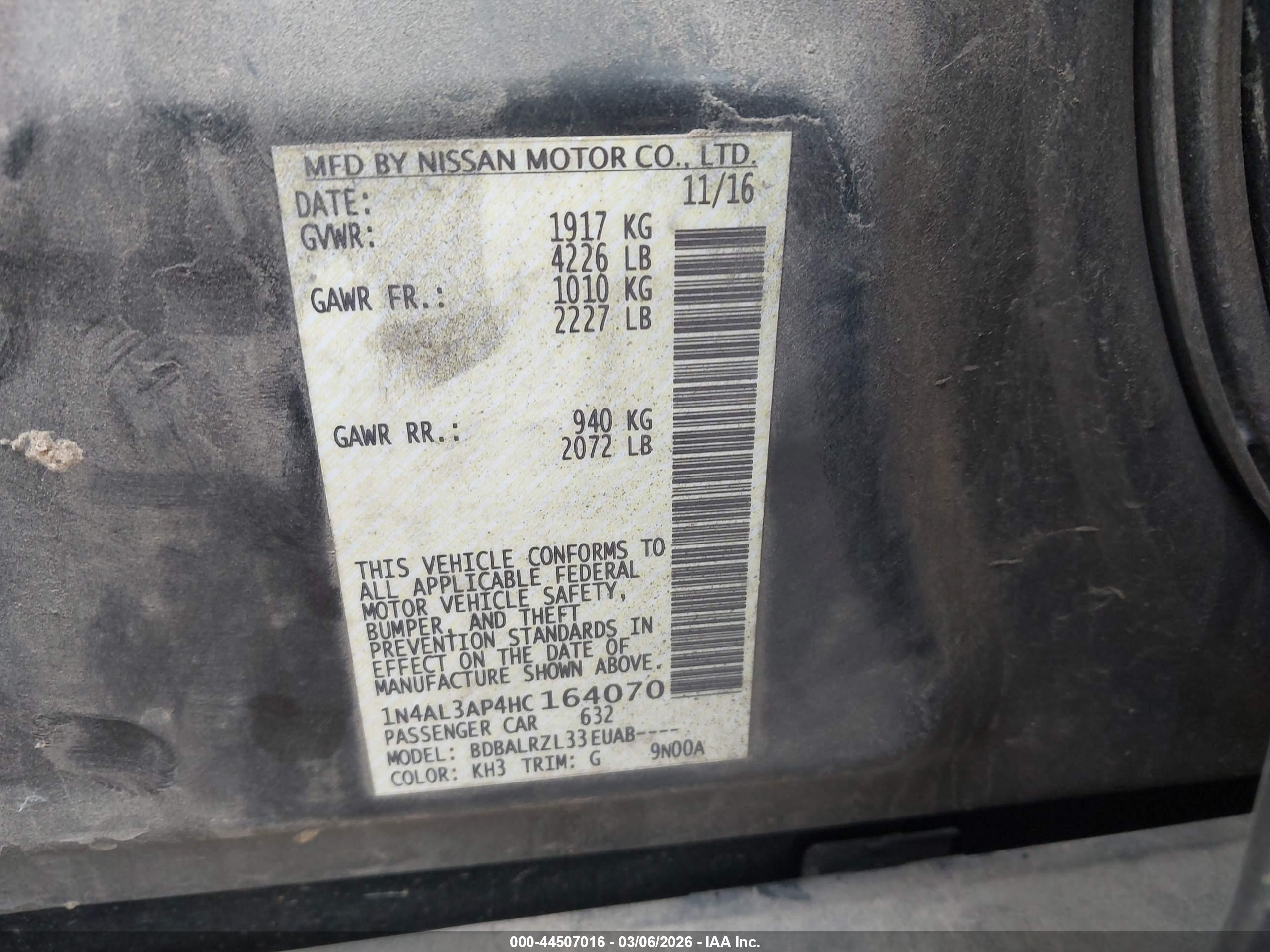 NISSAN ALTIMA image 9