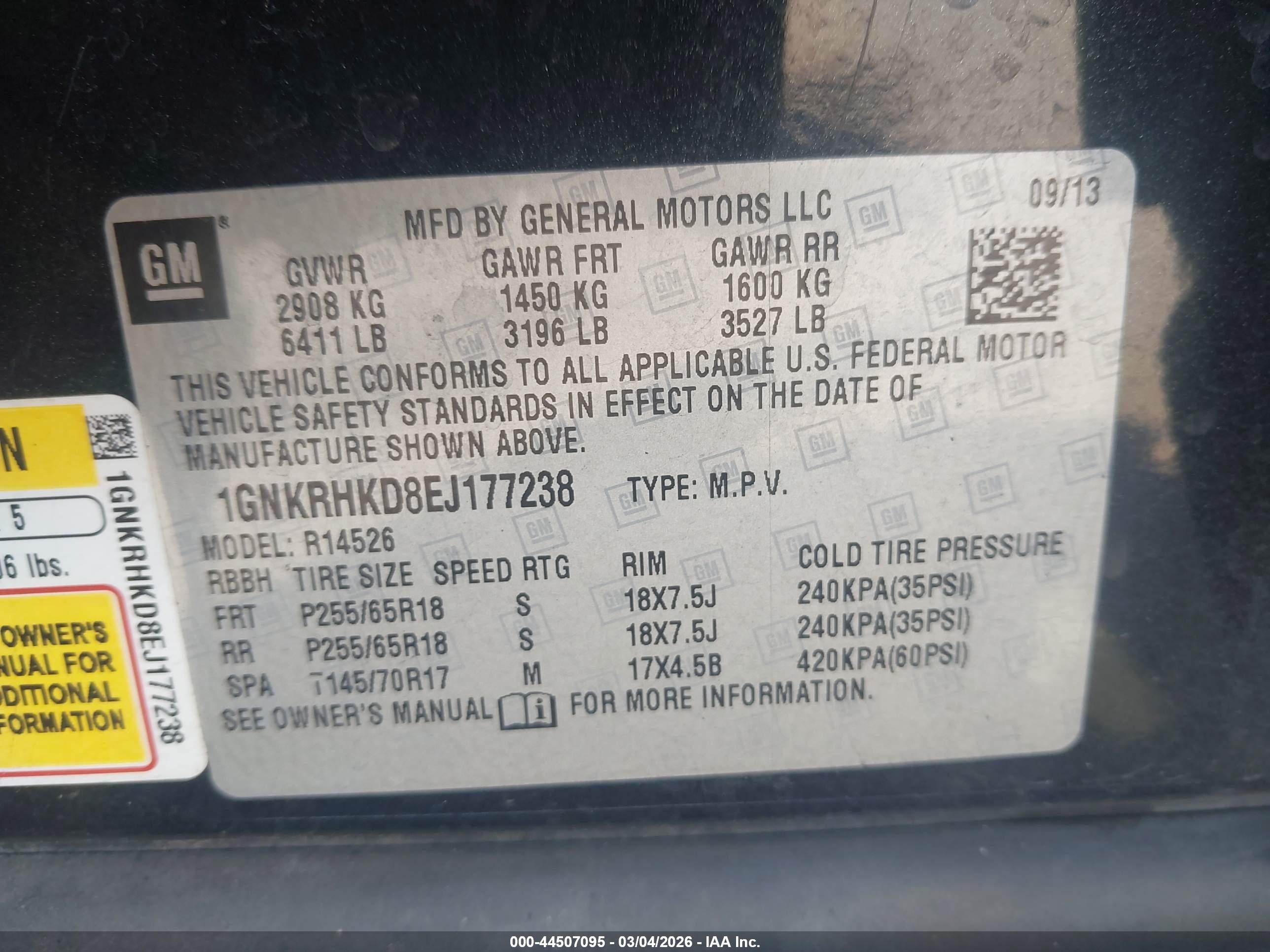 CHEVROLET TRAVERSE image 9