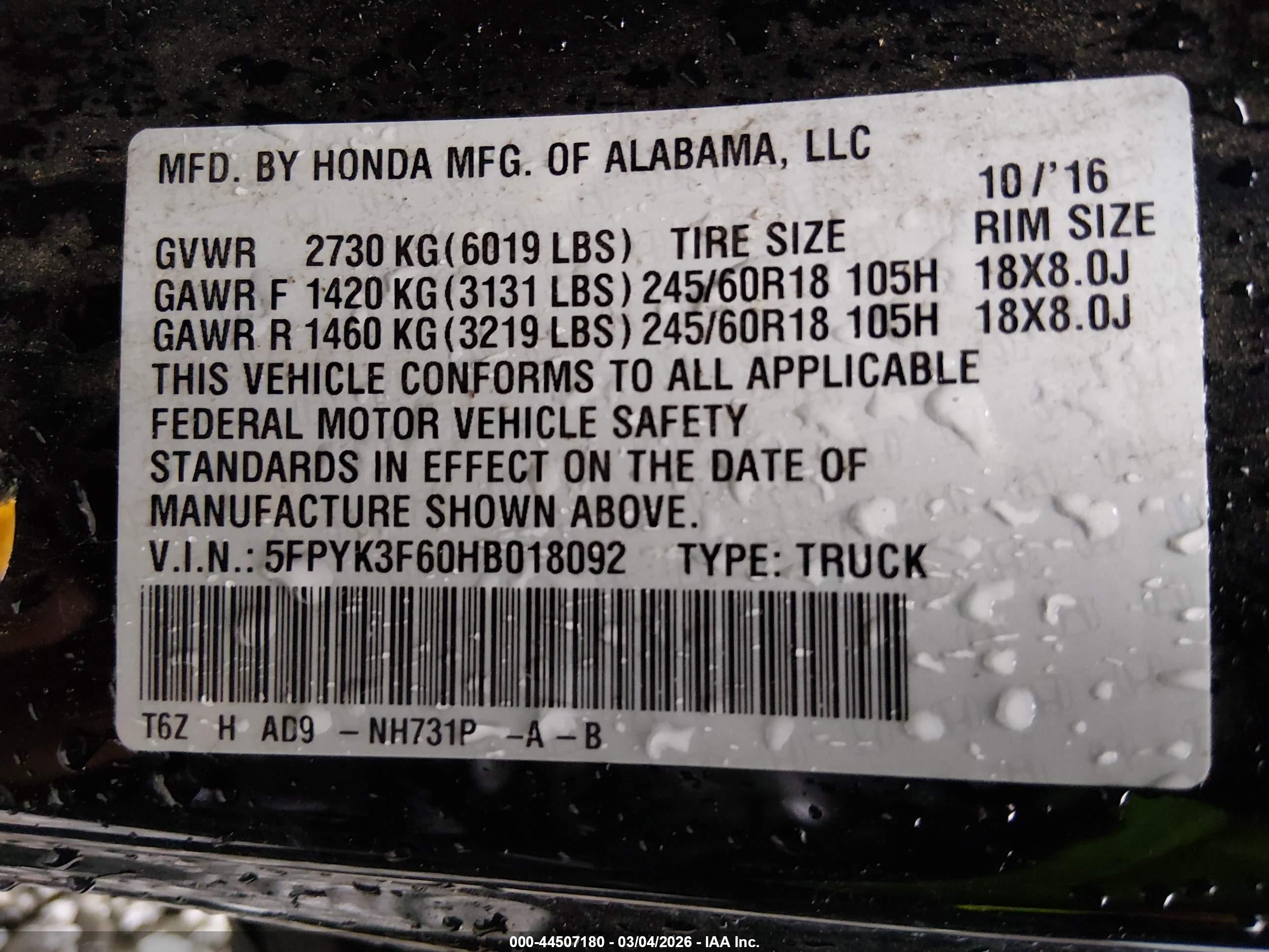 HONDA RIDGELINE image 9