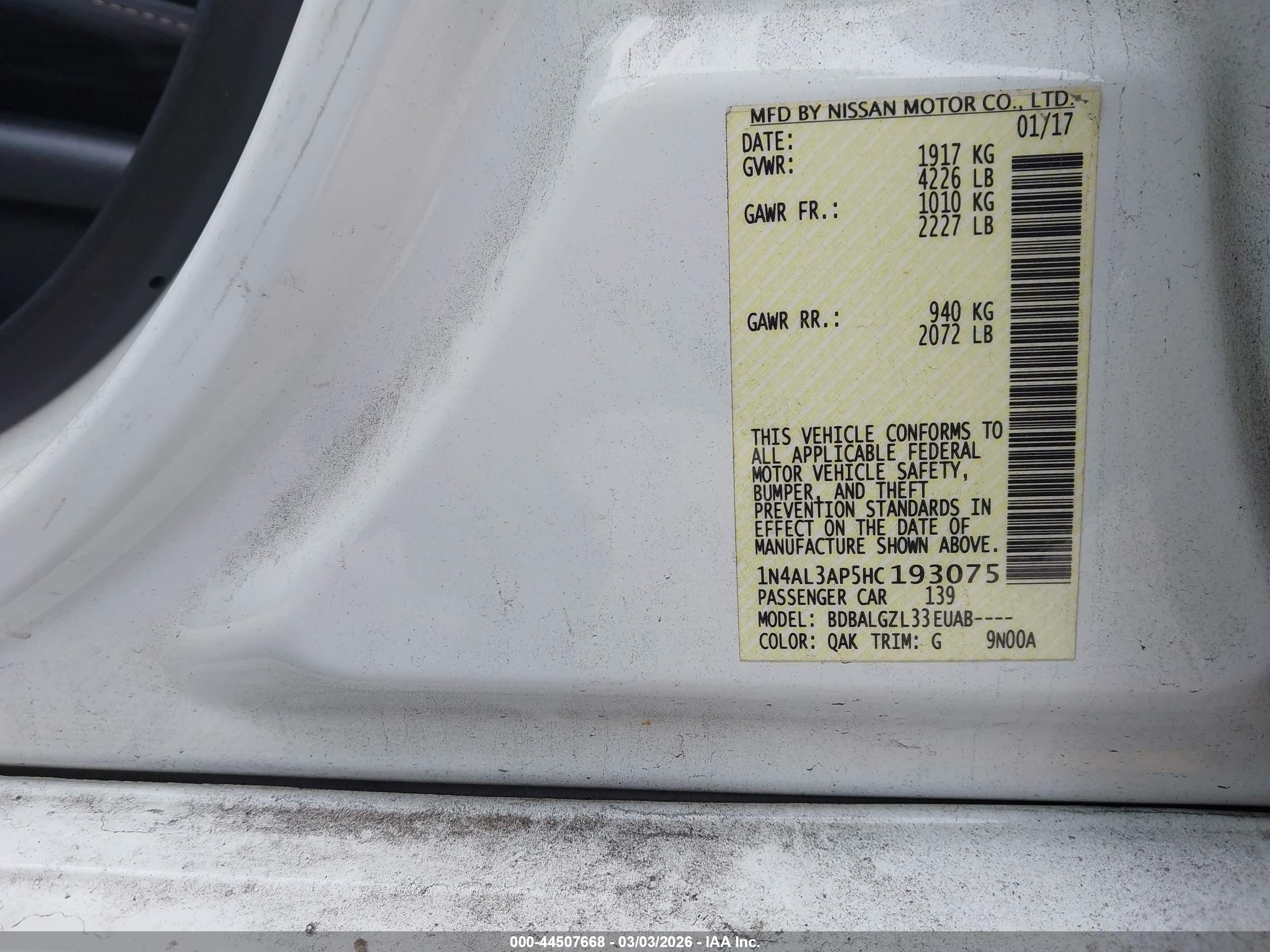 NISSAN ALTIMA image 9