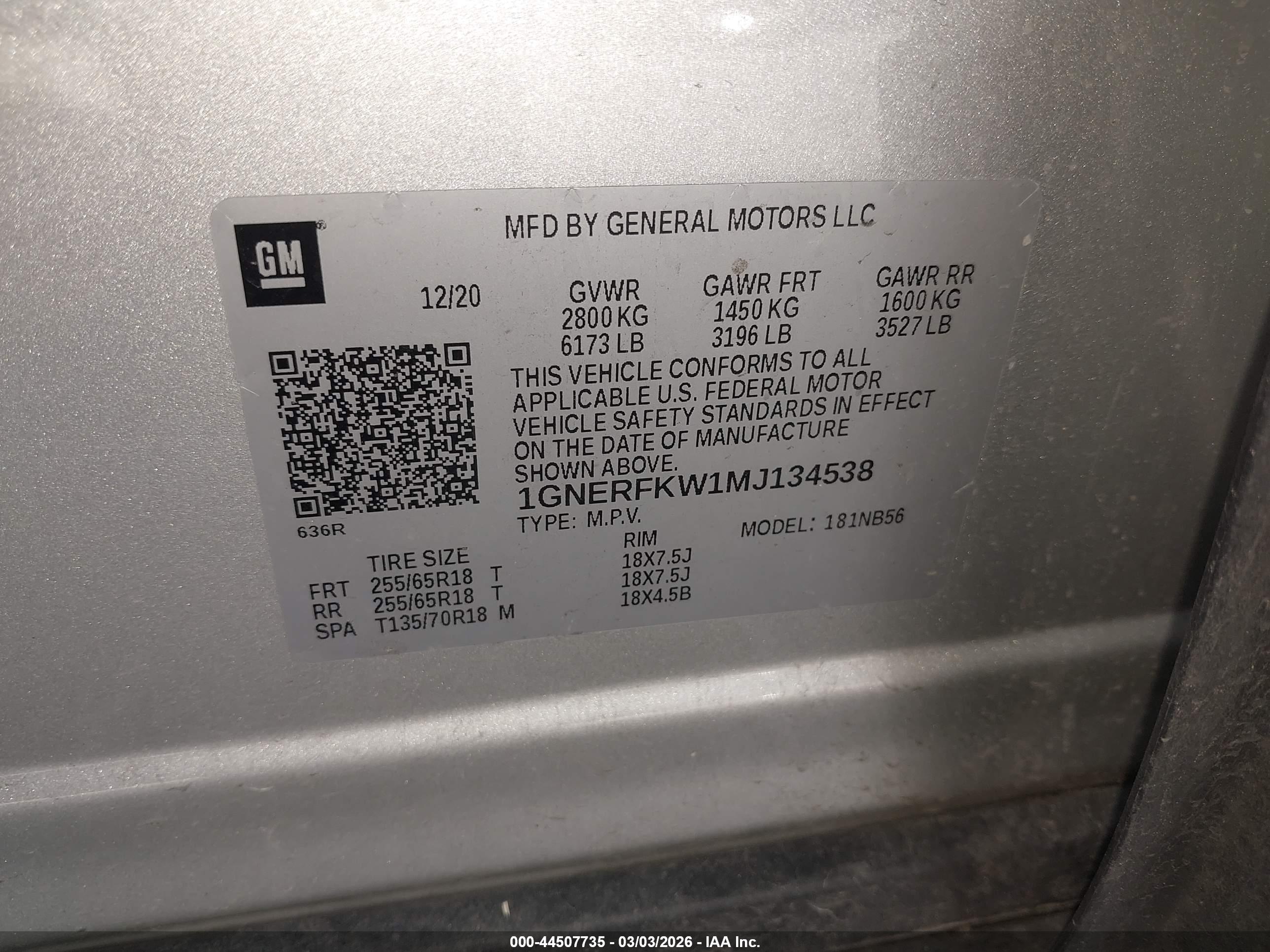 CHEVROLET TRAVERSE image 9