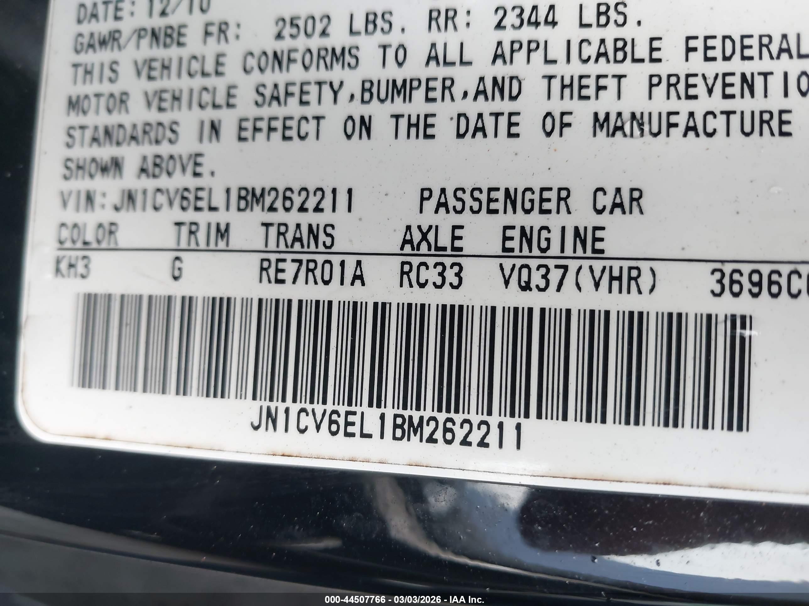INFINITI G37X image 9