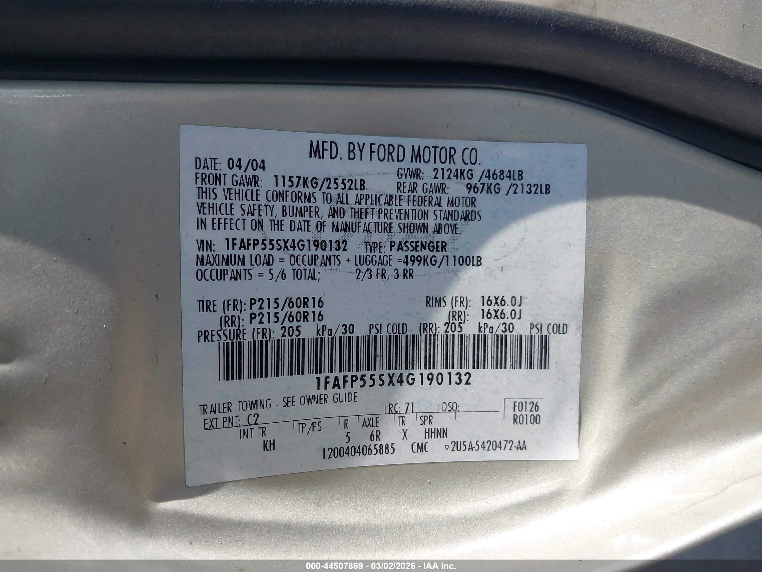FORD TAURUS image 9