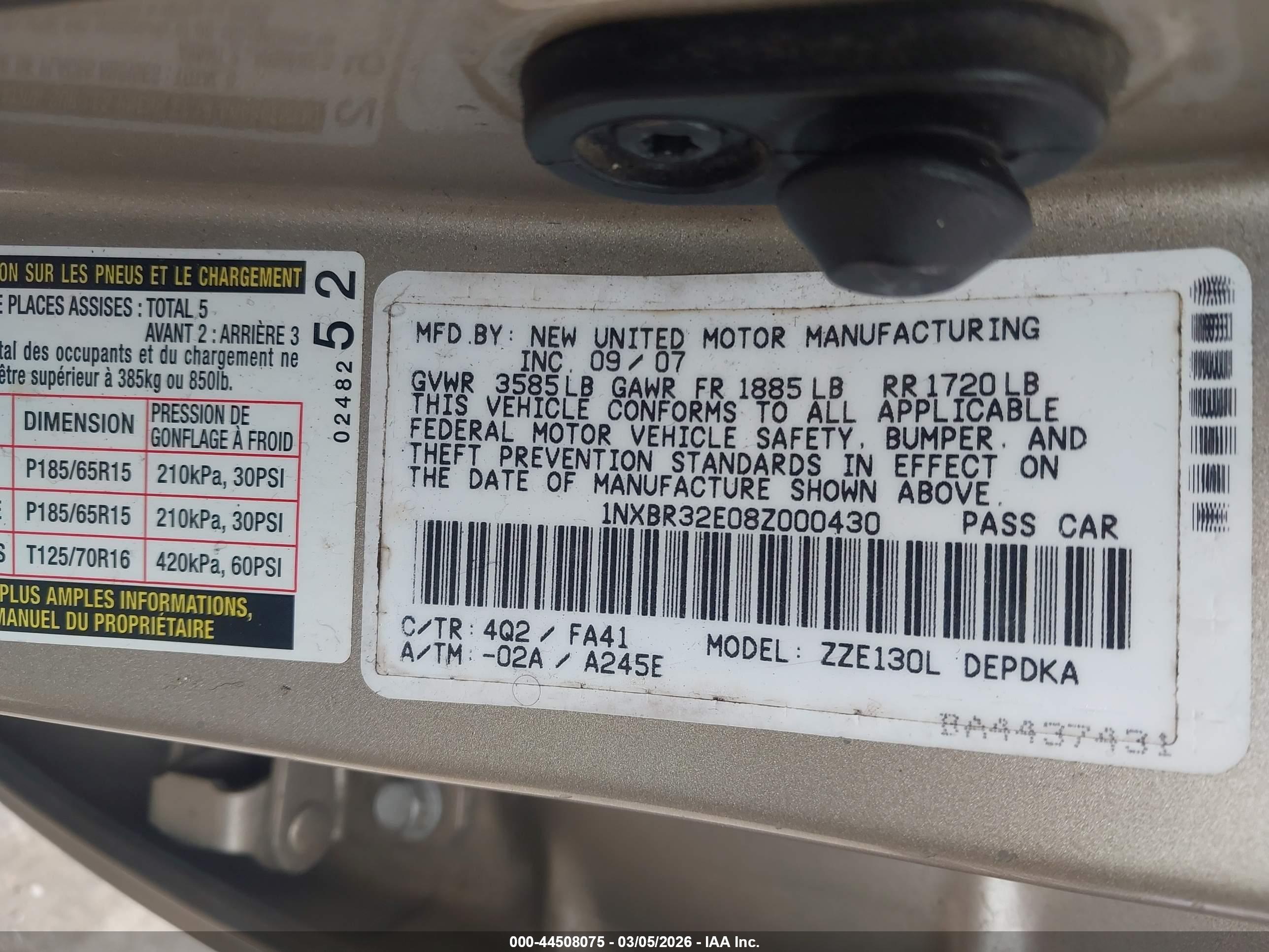 TOYOTA COROLLA image 9
