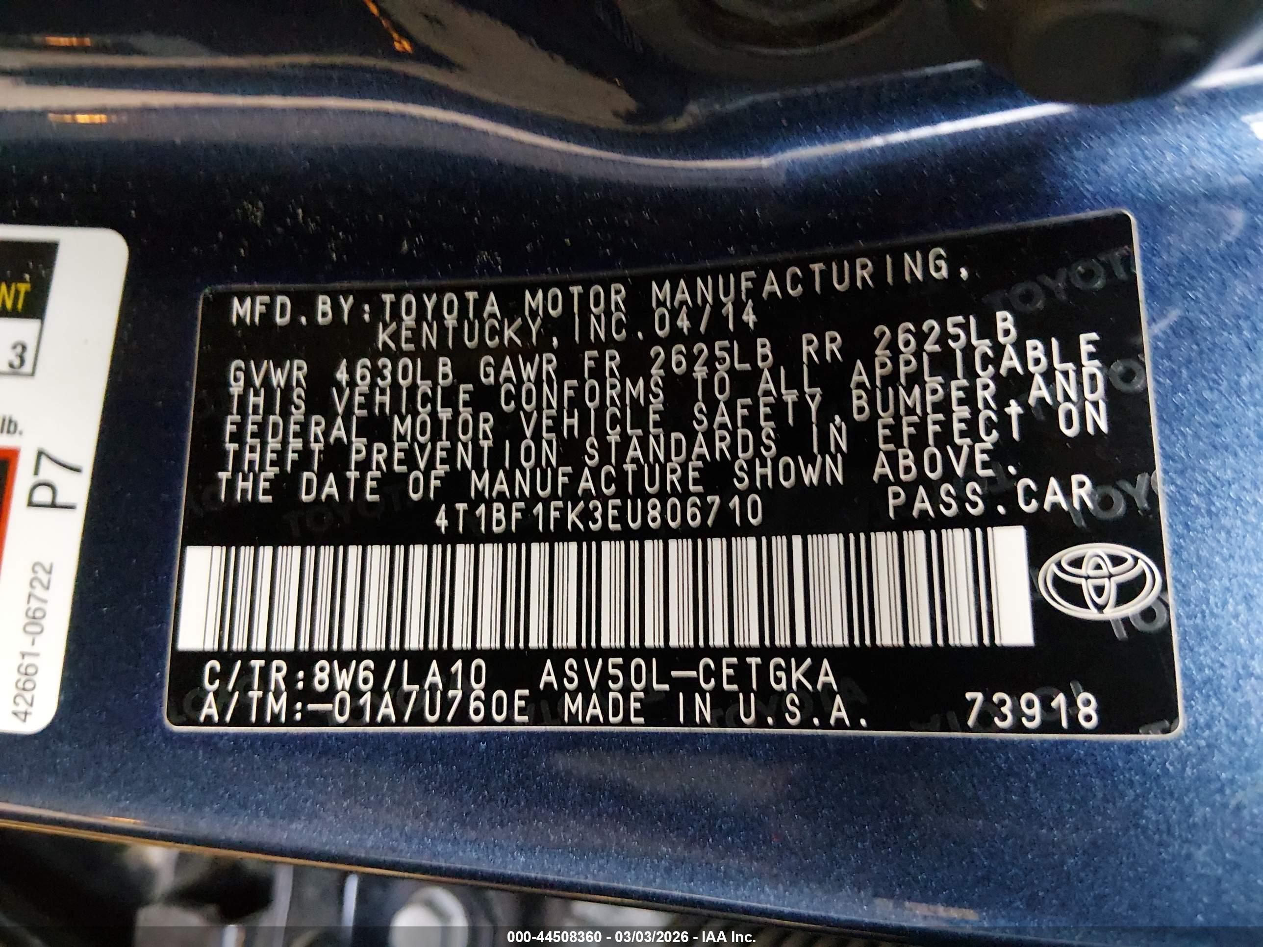 TOYOTA CAMRY image 9