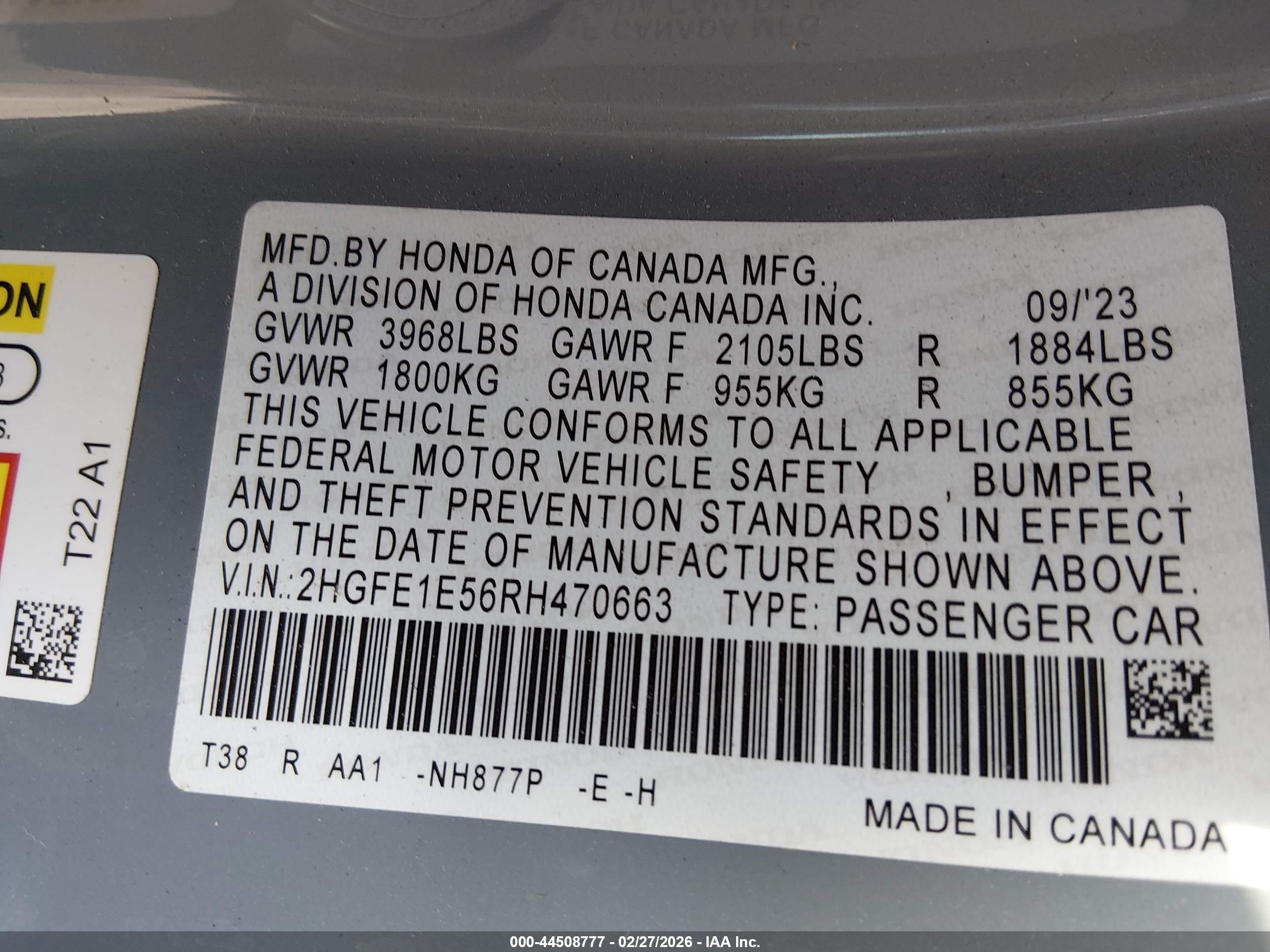 HONDA CIVIC image 9