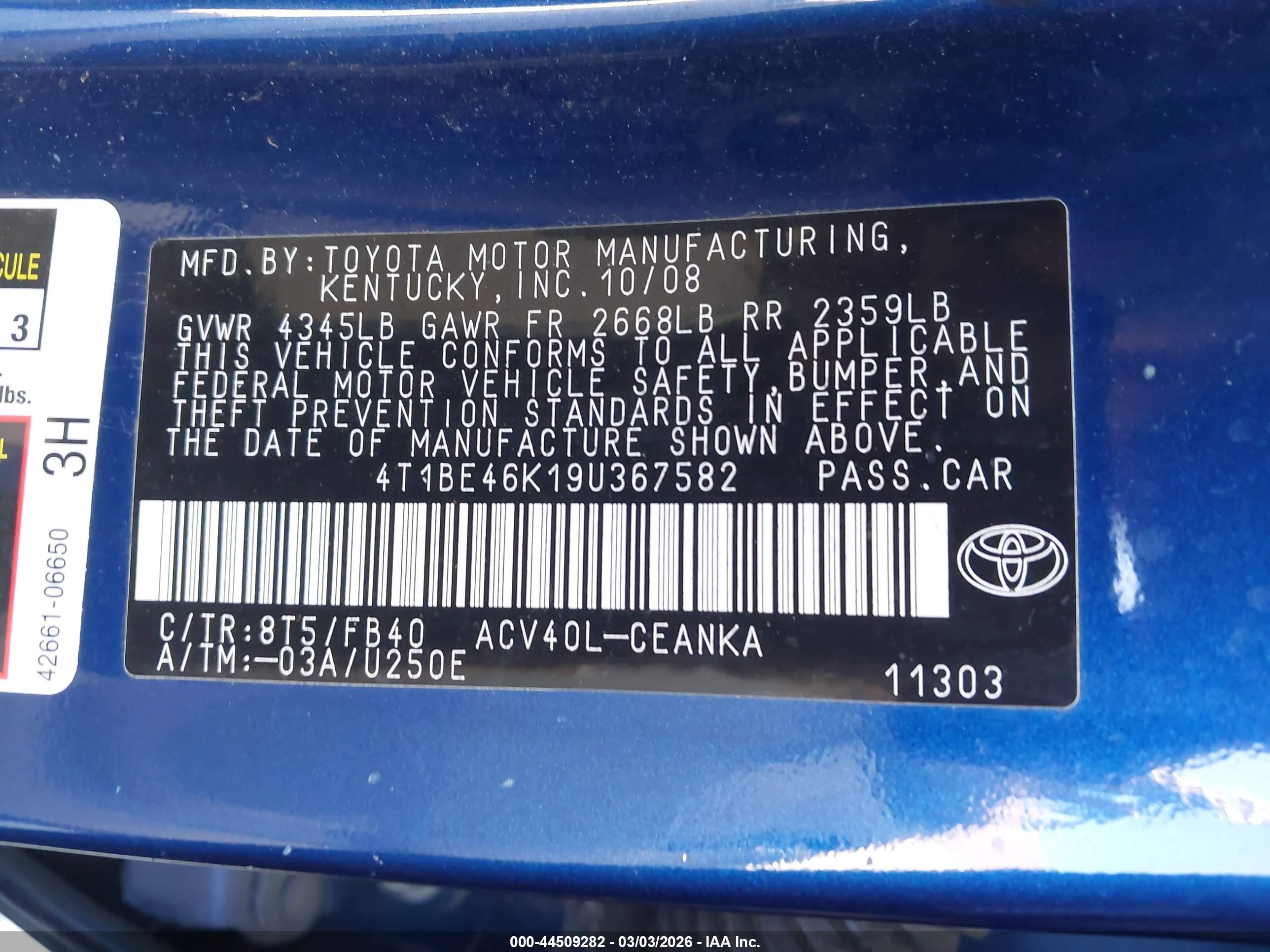 TOYOTA CAMRY image 9