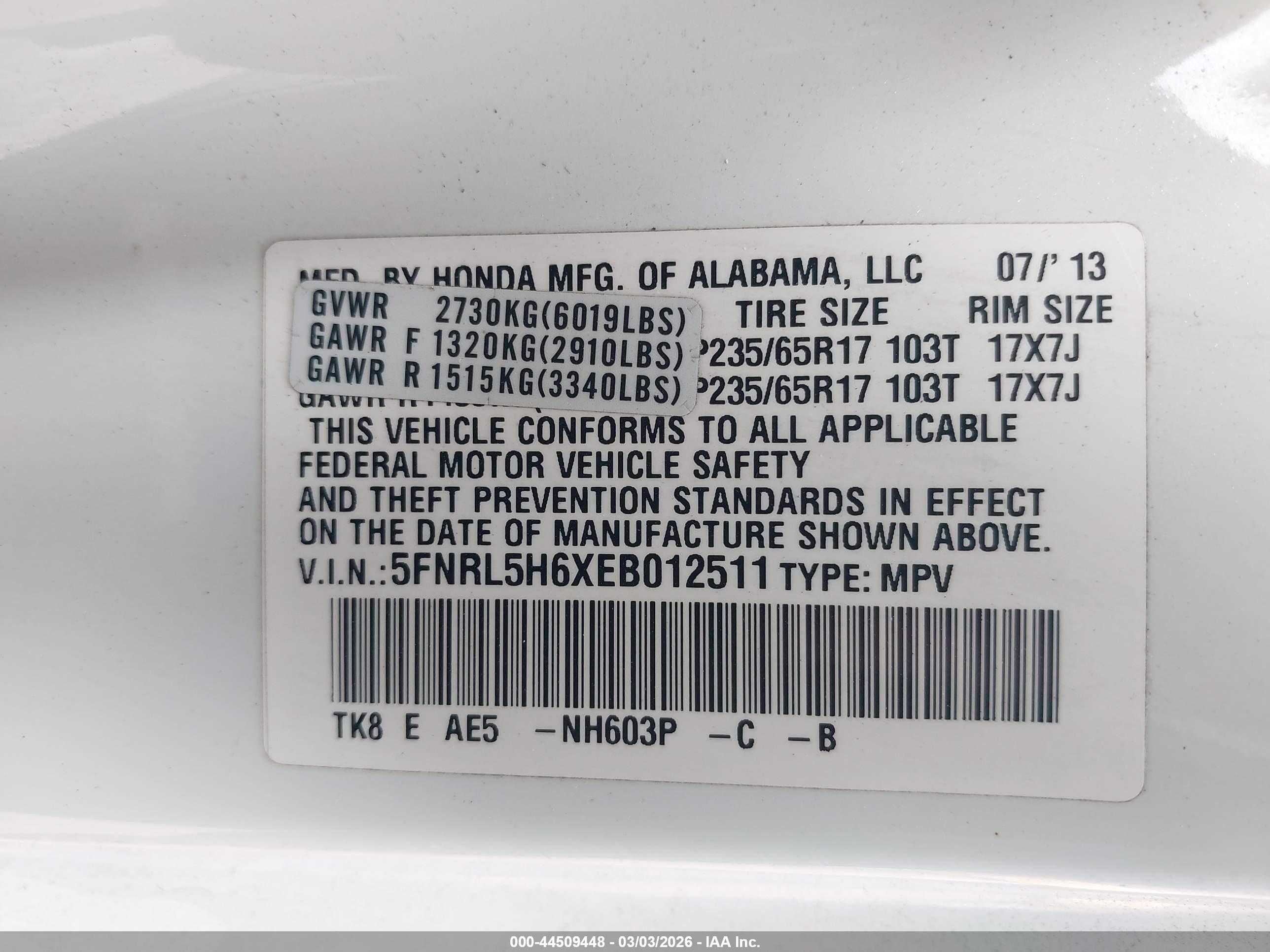 HONDA ODYSSEY image 9
