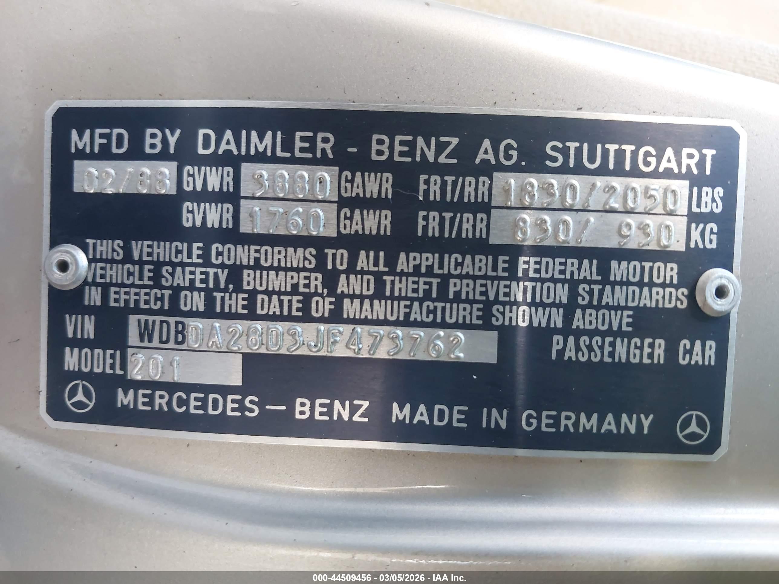 MERCEDES-BENZ 190 image 9