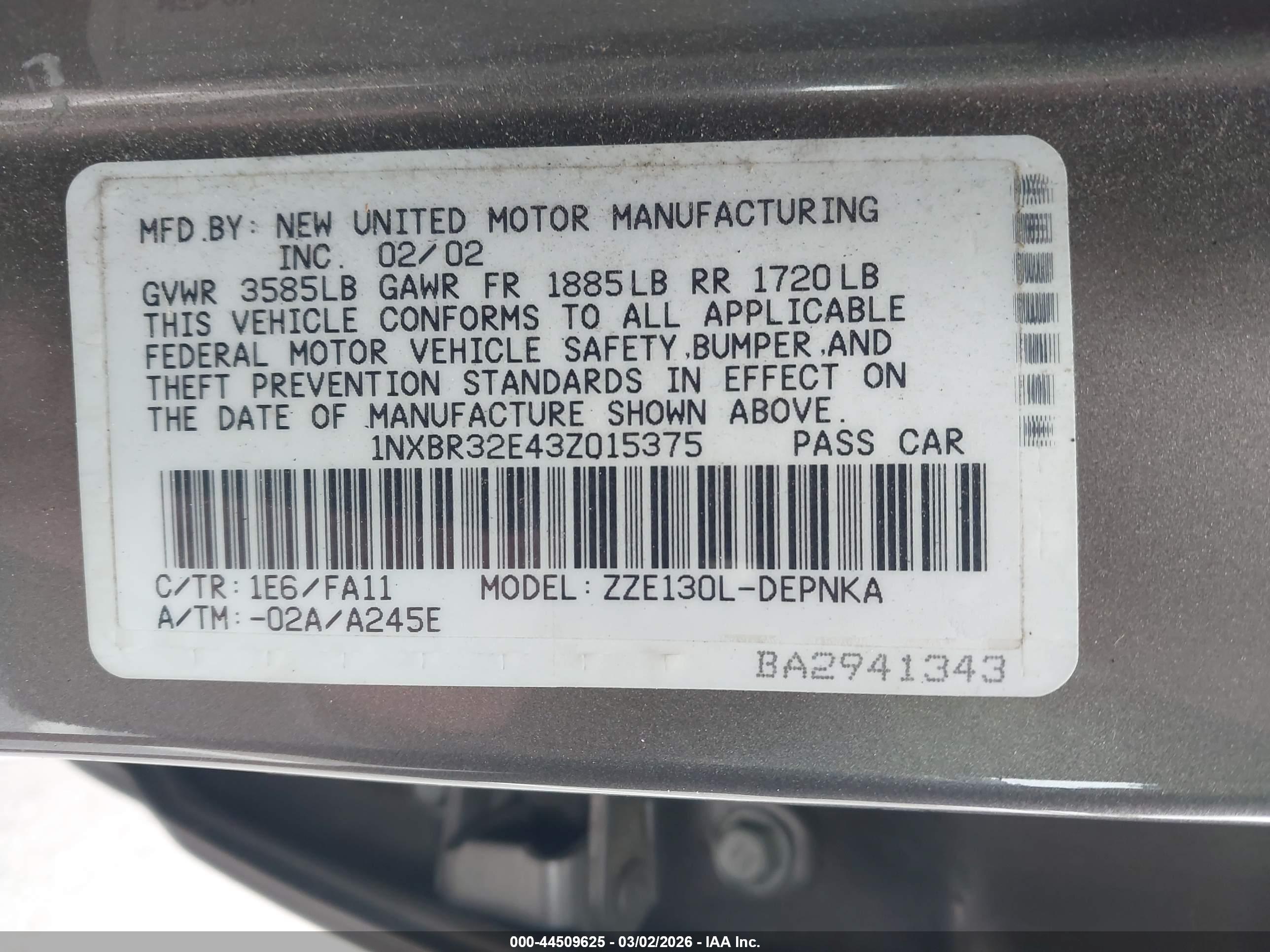 TOYOTA COROLLA image 9