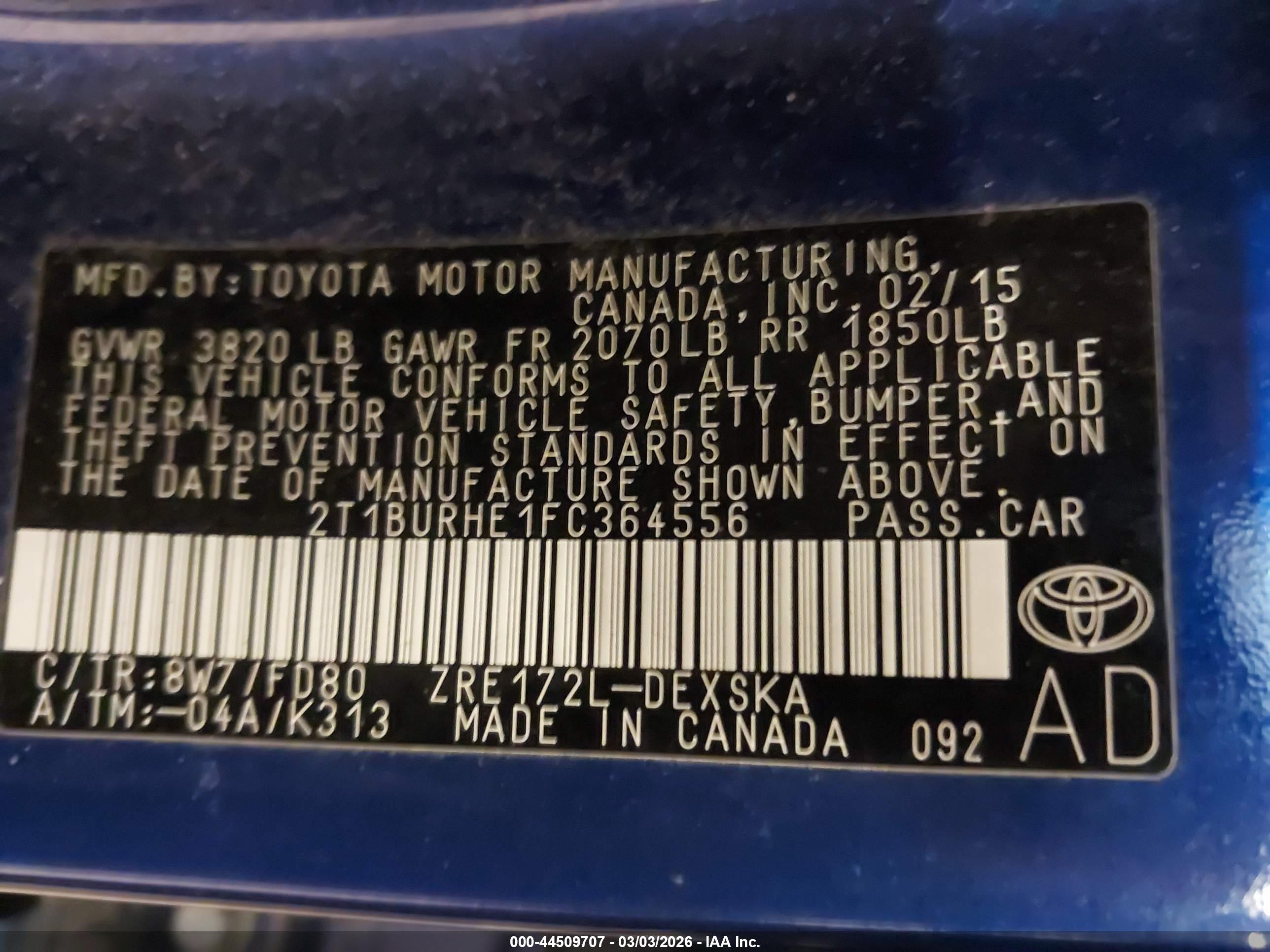 TOYOTA COROLLA image 9