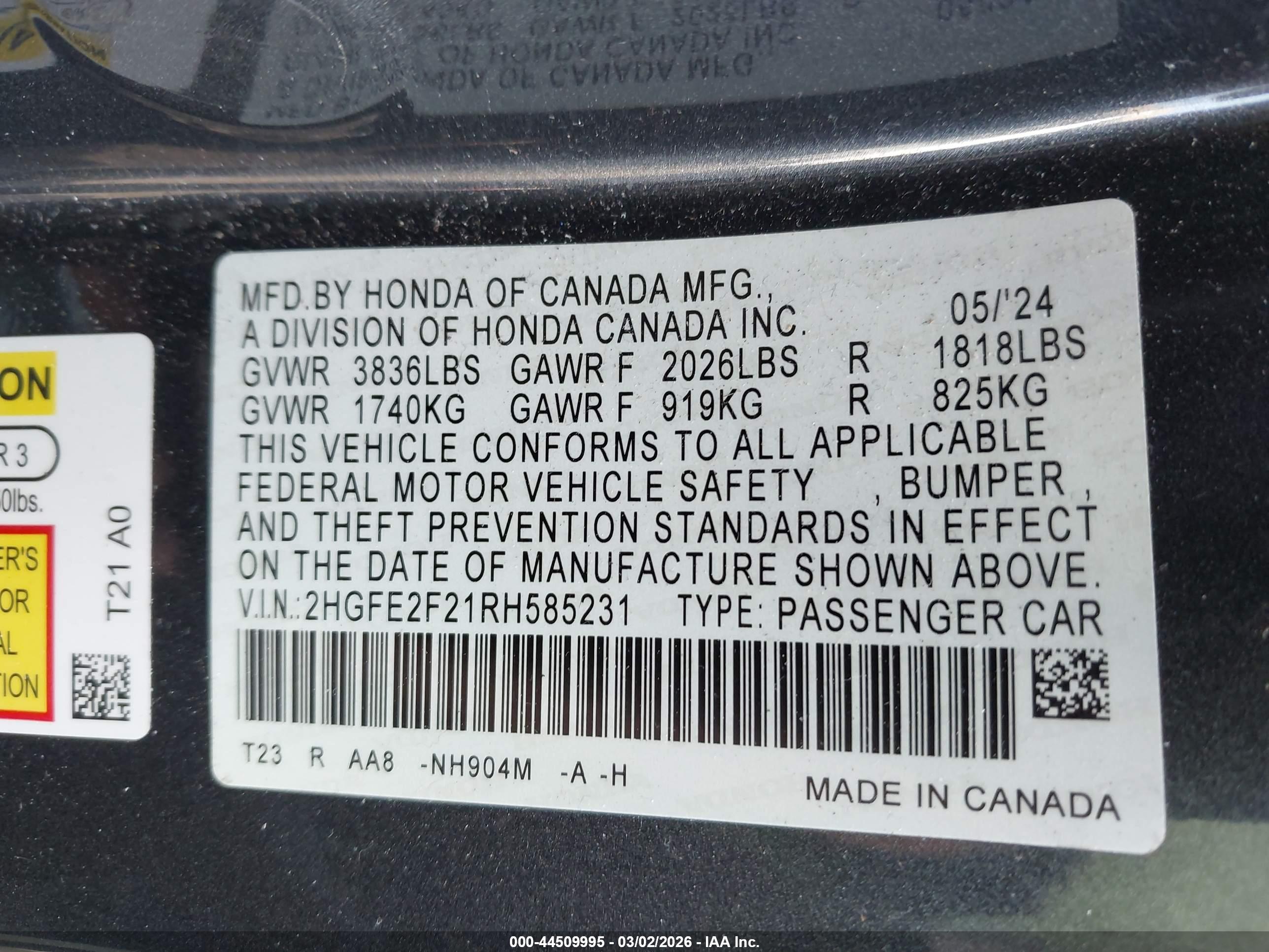 HONDA CIVIC image 9