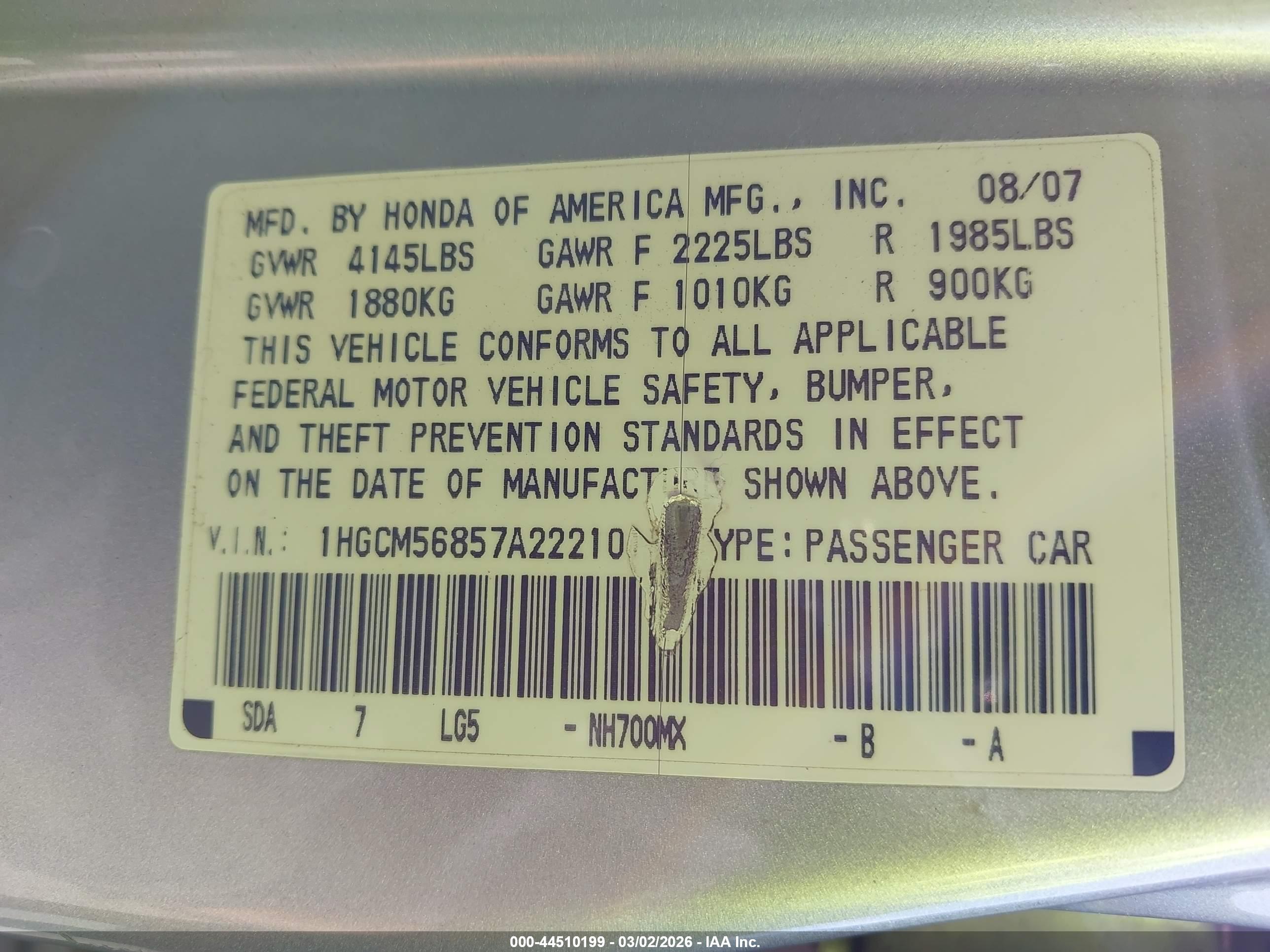 HONDA ACCORD image 9