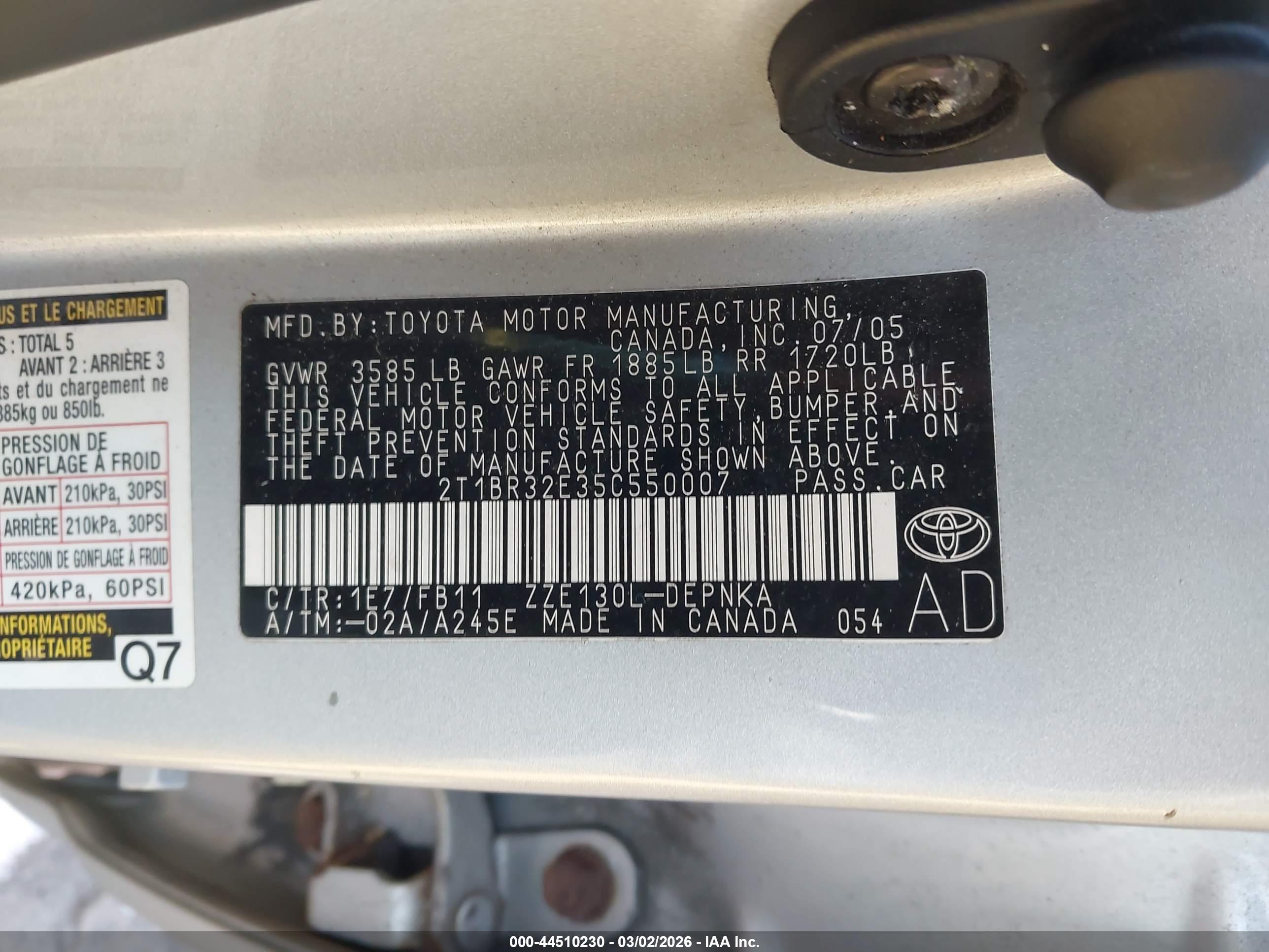 TOYOTA COROLLA image 9