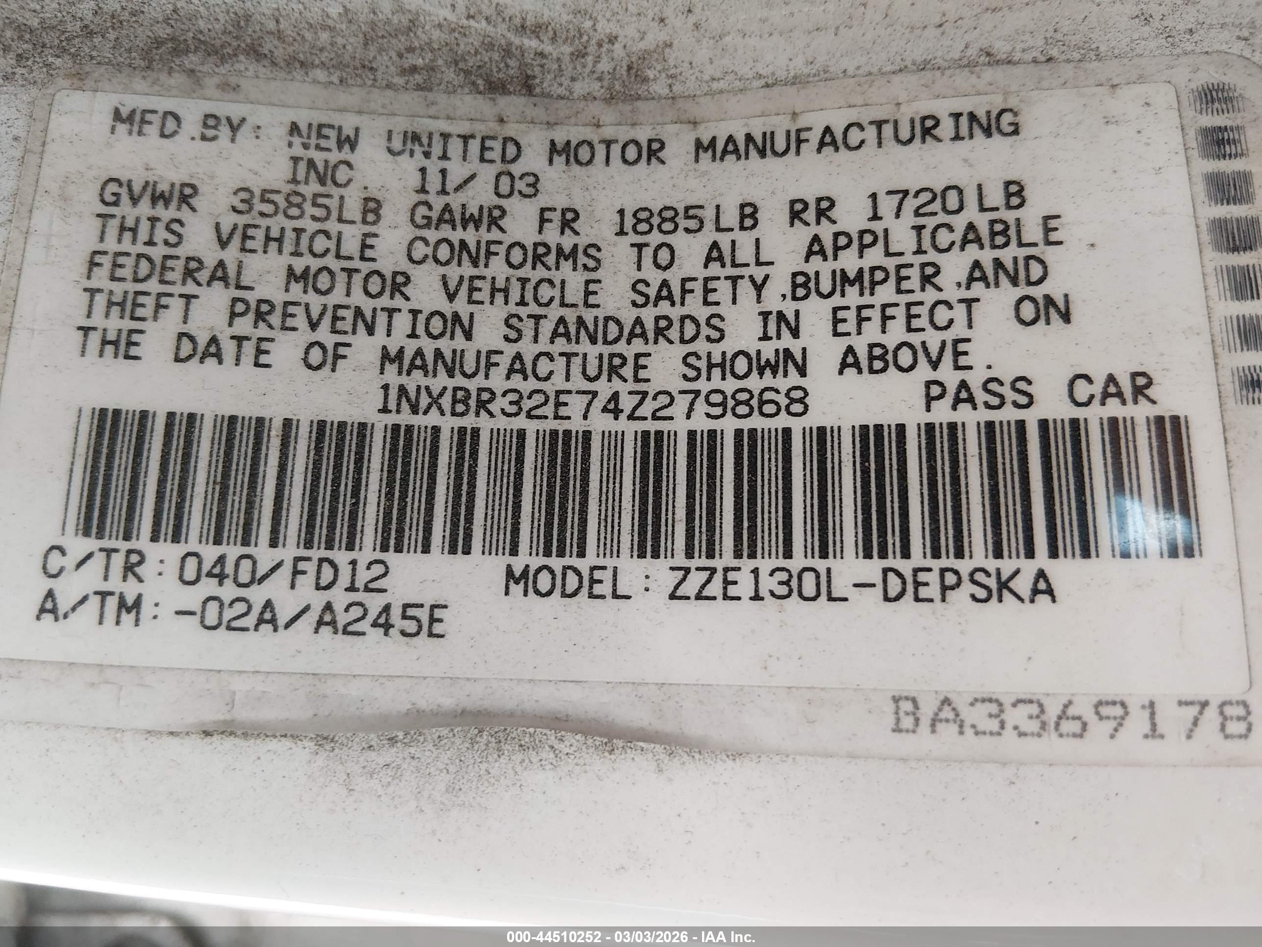TOYOTA COROLLA image 9
