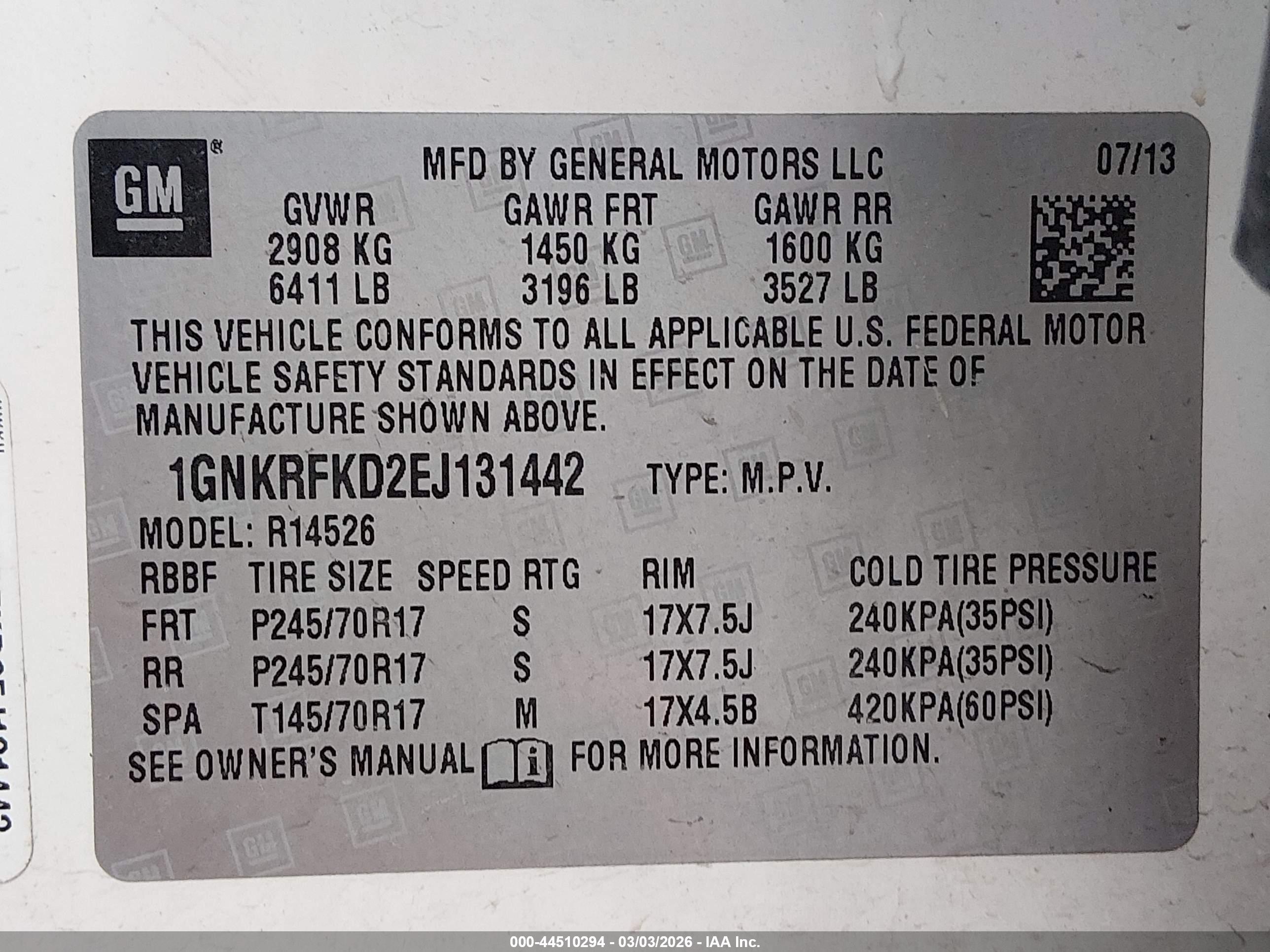 CHEVROLET TRAVERSE image 9