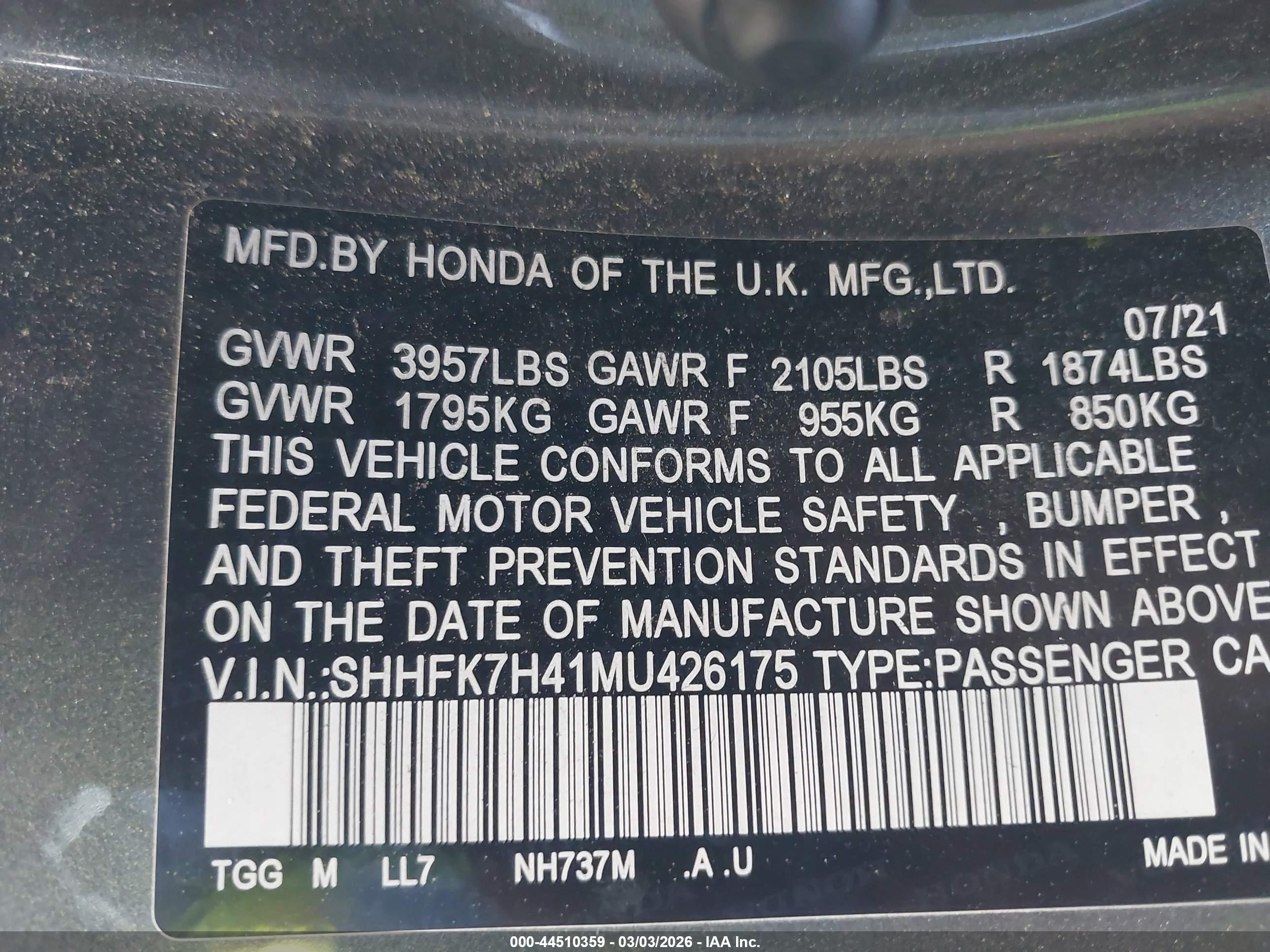 HONDA CIVIC image 9