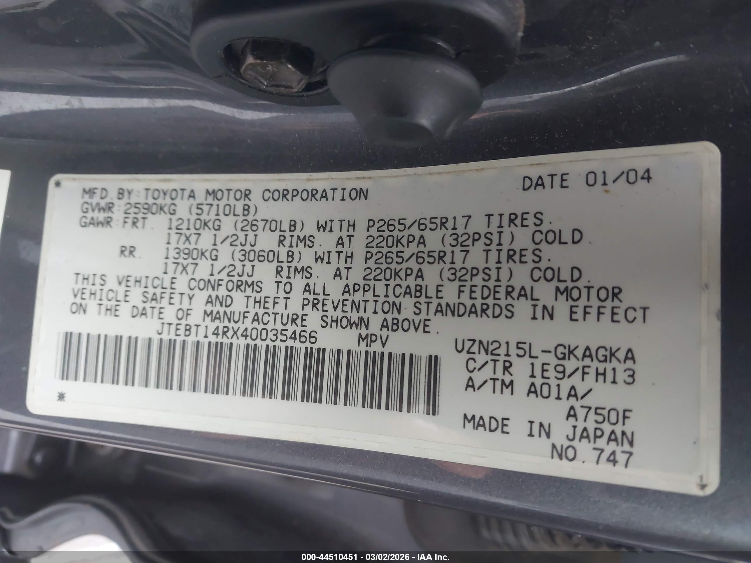 TOYOTA 4RUNNER image 9