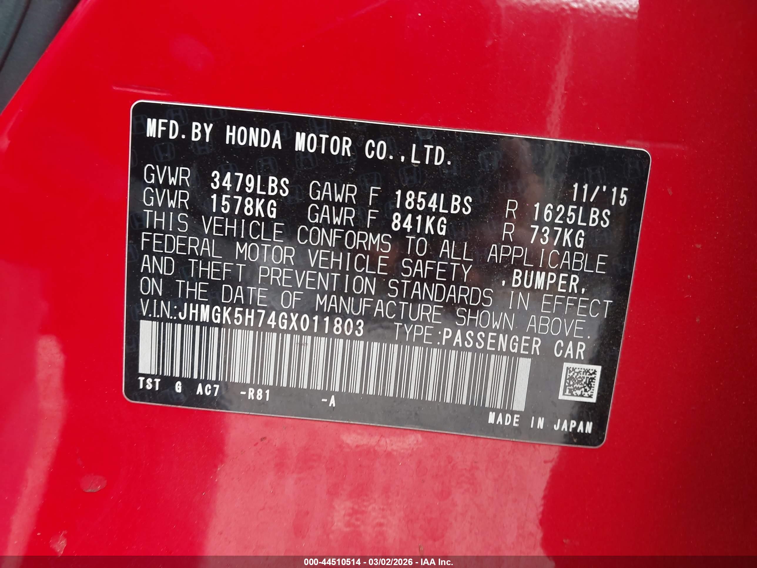 HONDA FIT image 9