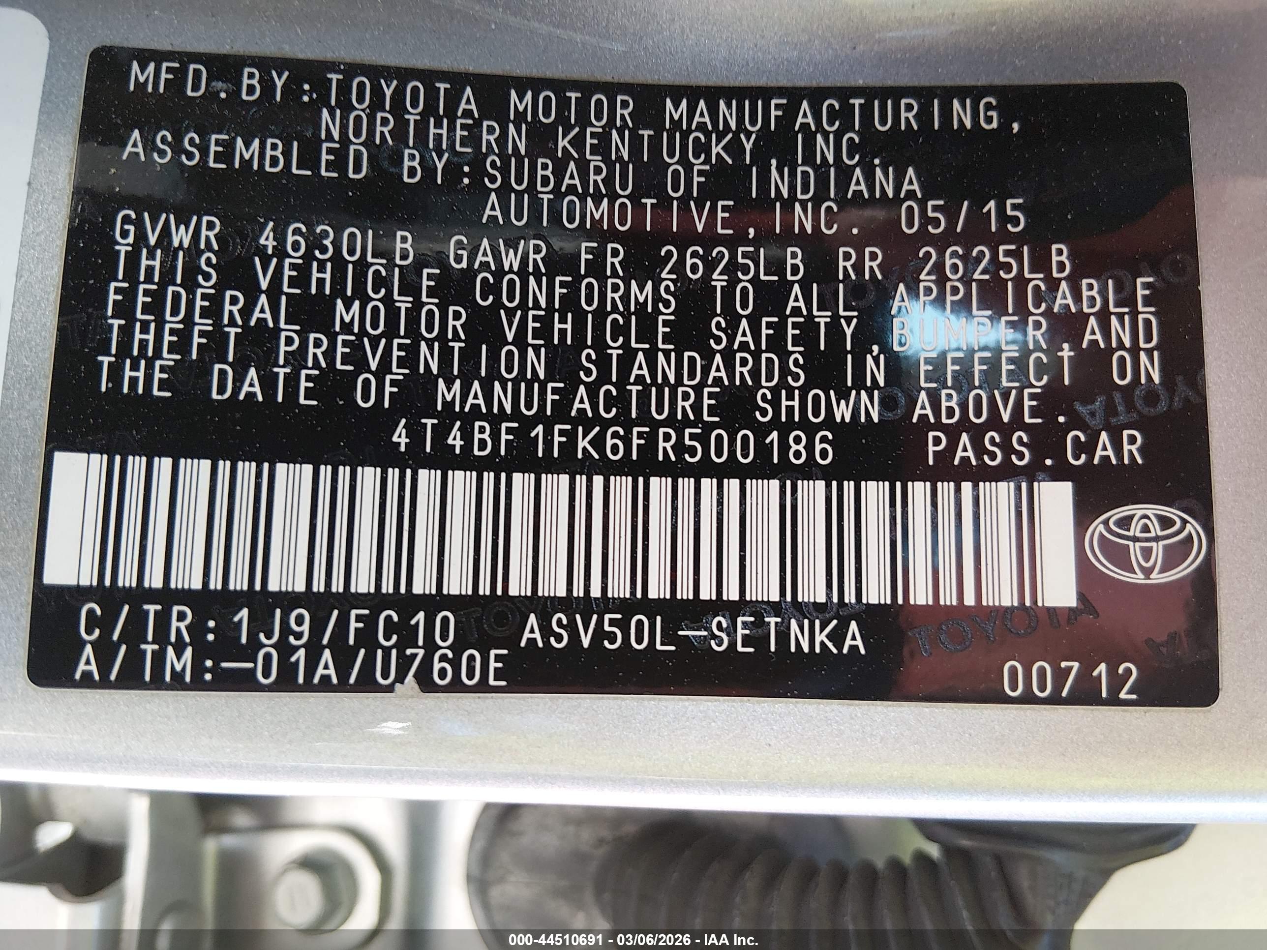 TOYOTA CAMRY image 9