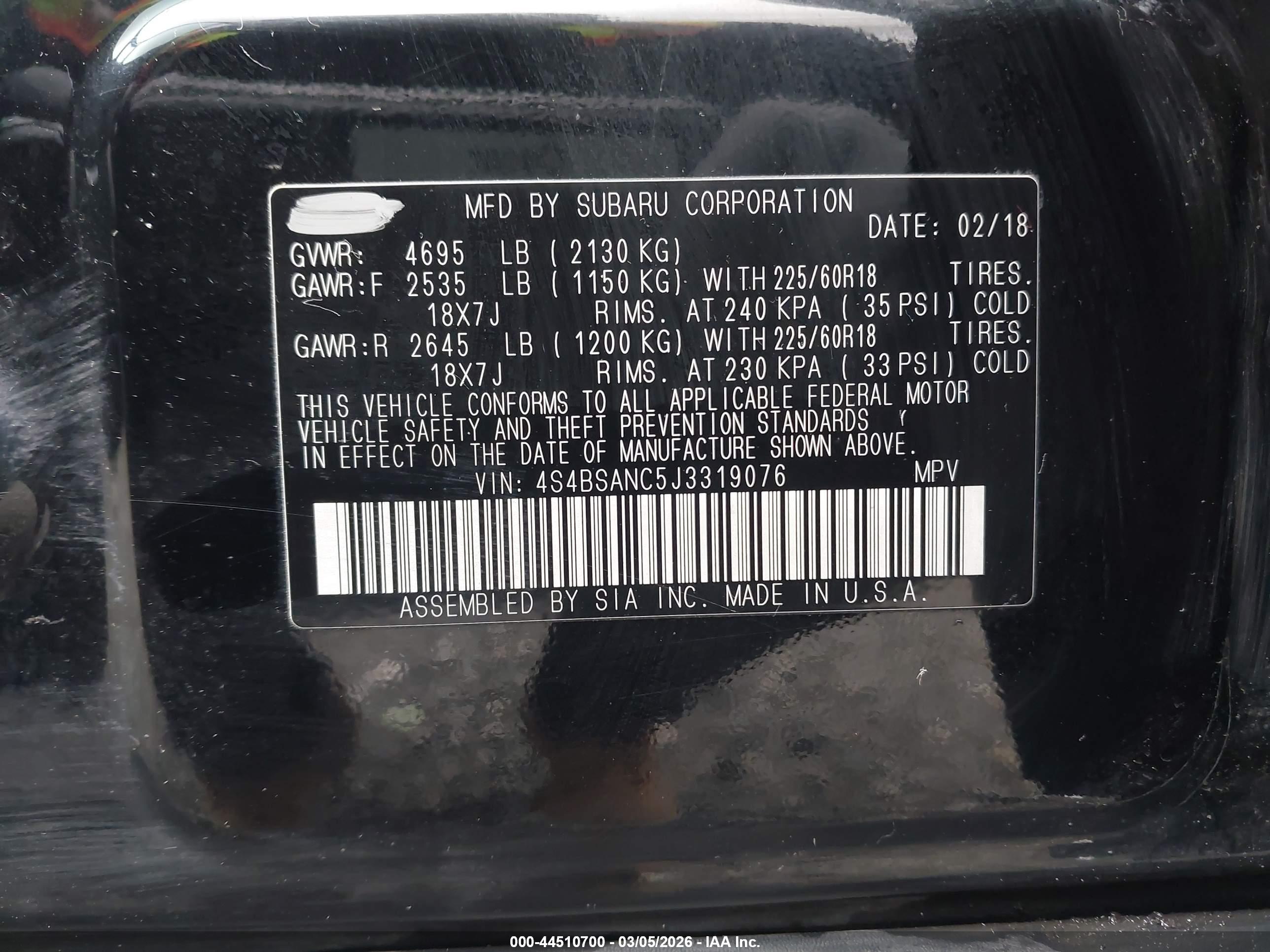 SUBARU OUTBACK image 9