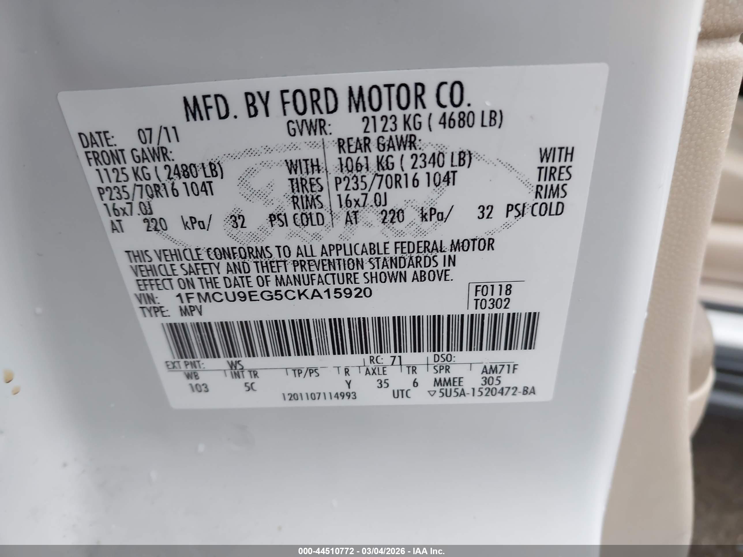 FORD ESCAPE image 9