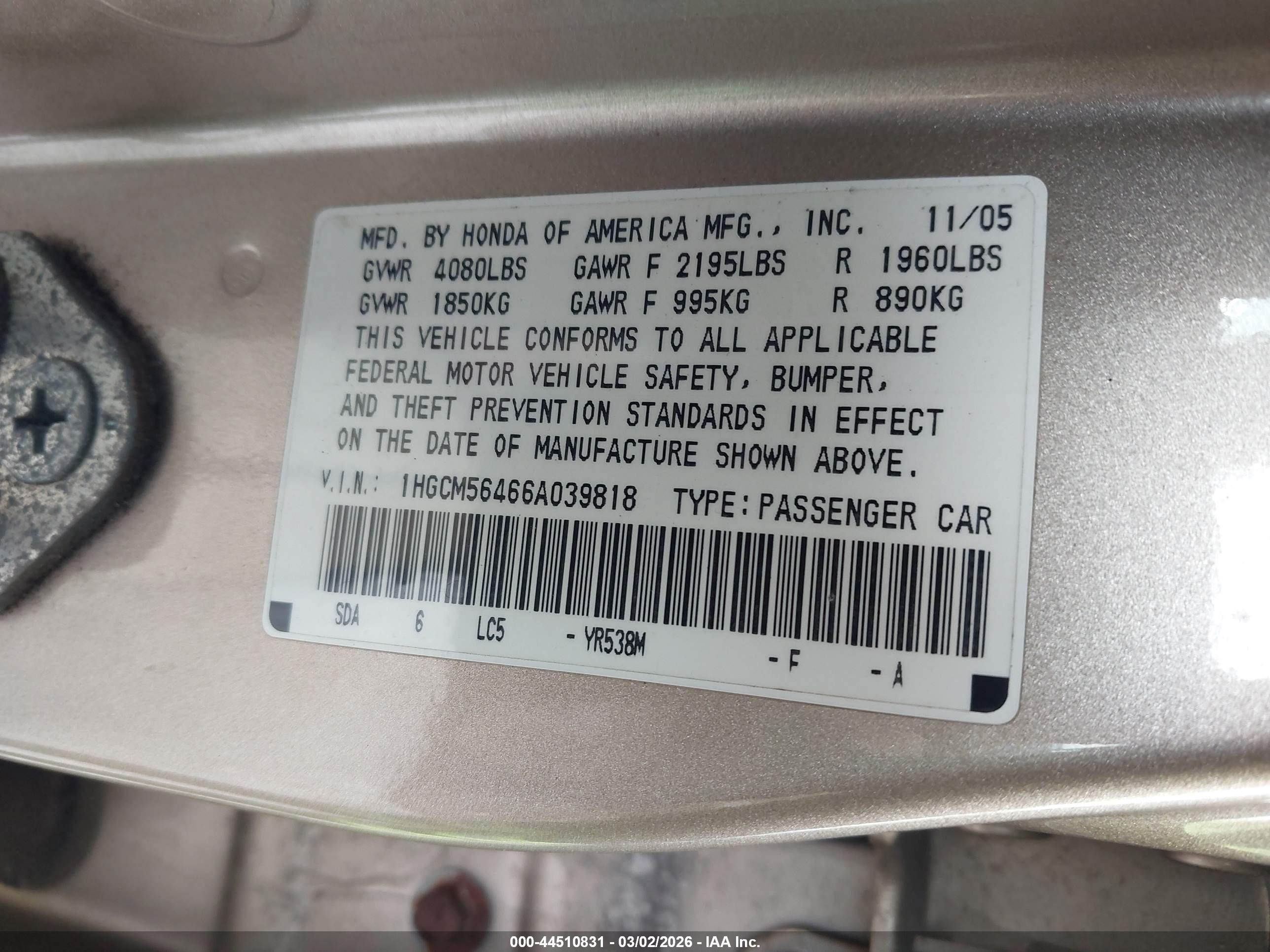 HONDA ACCORD image 9
