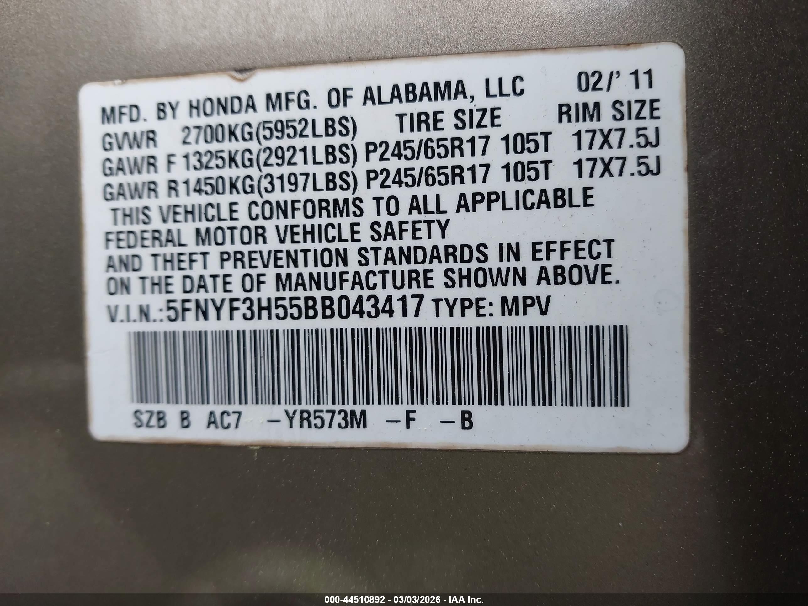 HONDA PILOT image 9