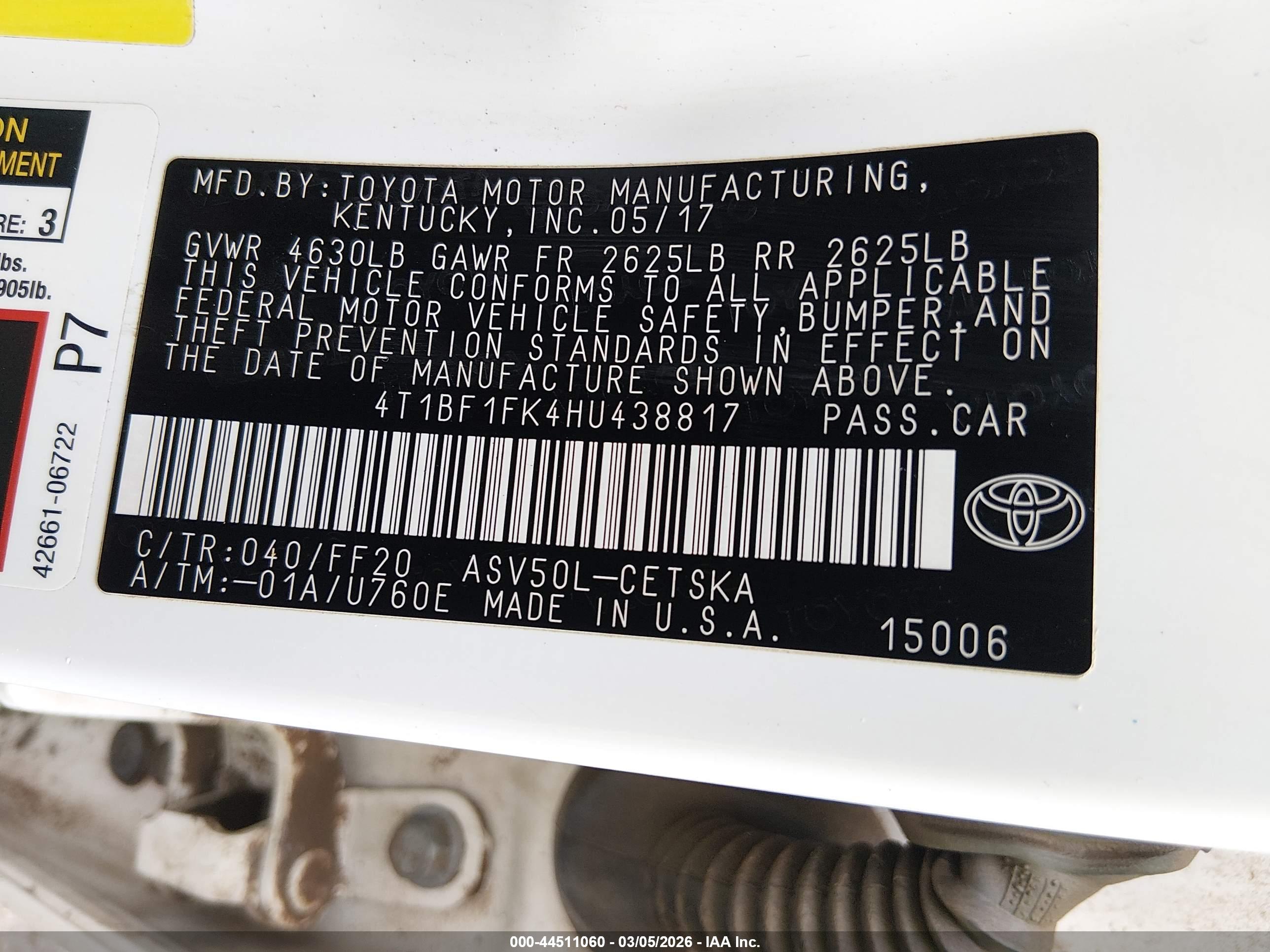 TOYOTA CAMRY image 9