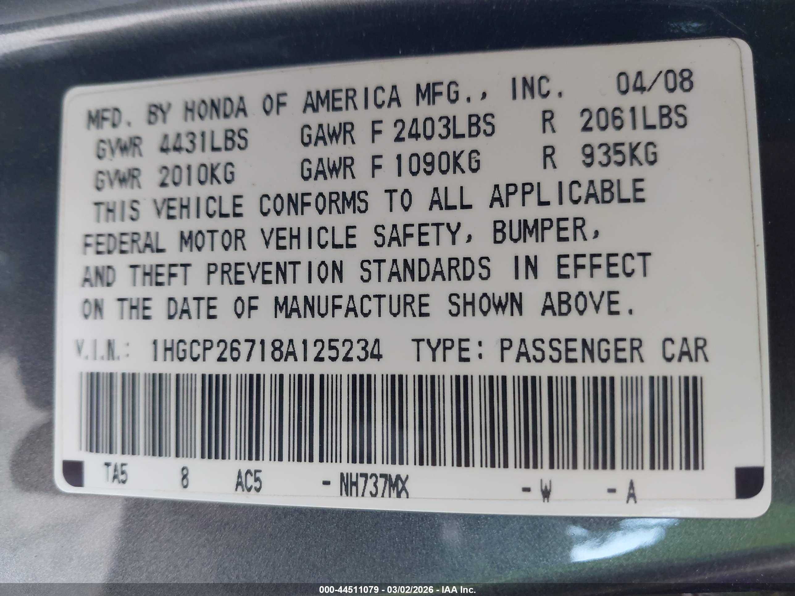 HONDA ACCORD image 9