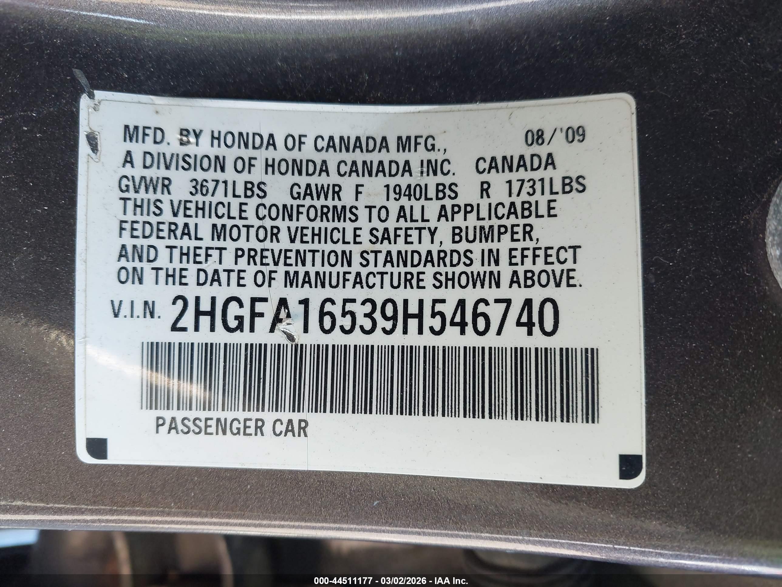 HONDA CIVIC image 9