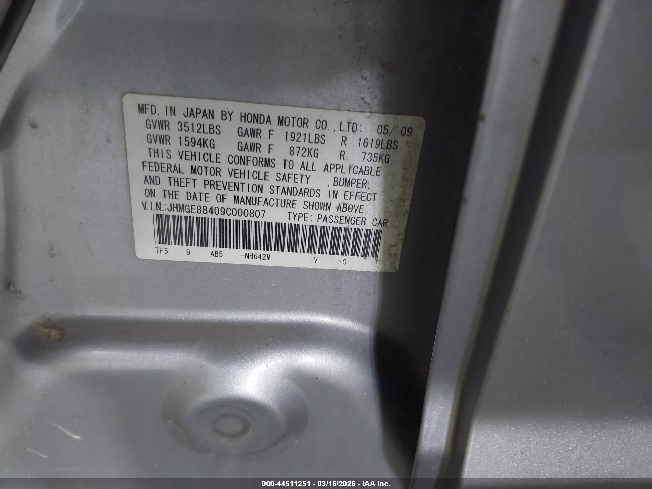 HONDA FIT image 9