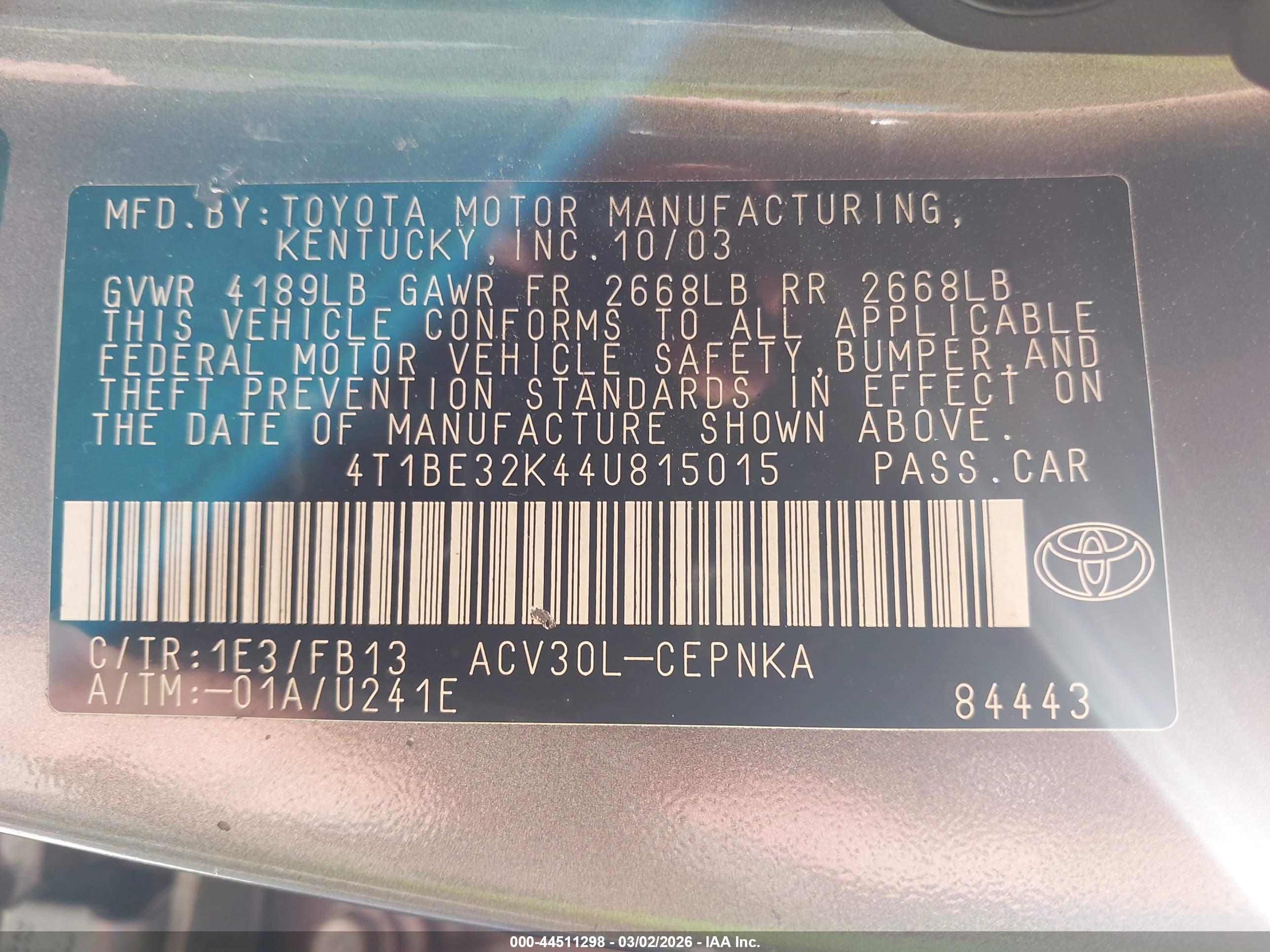 TOYOTA CAMRY image 9