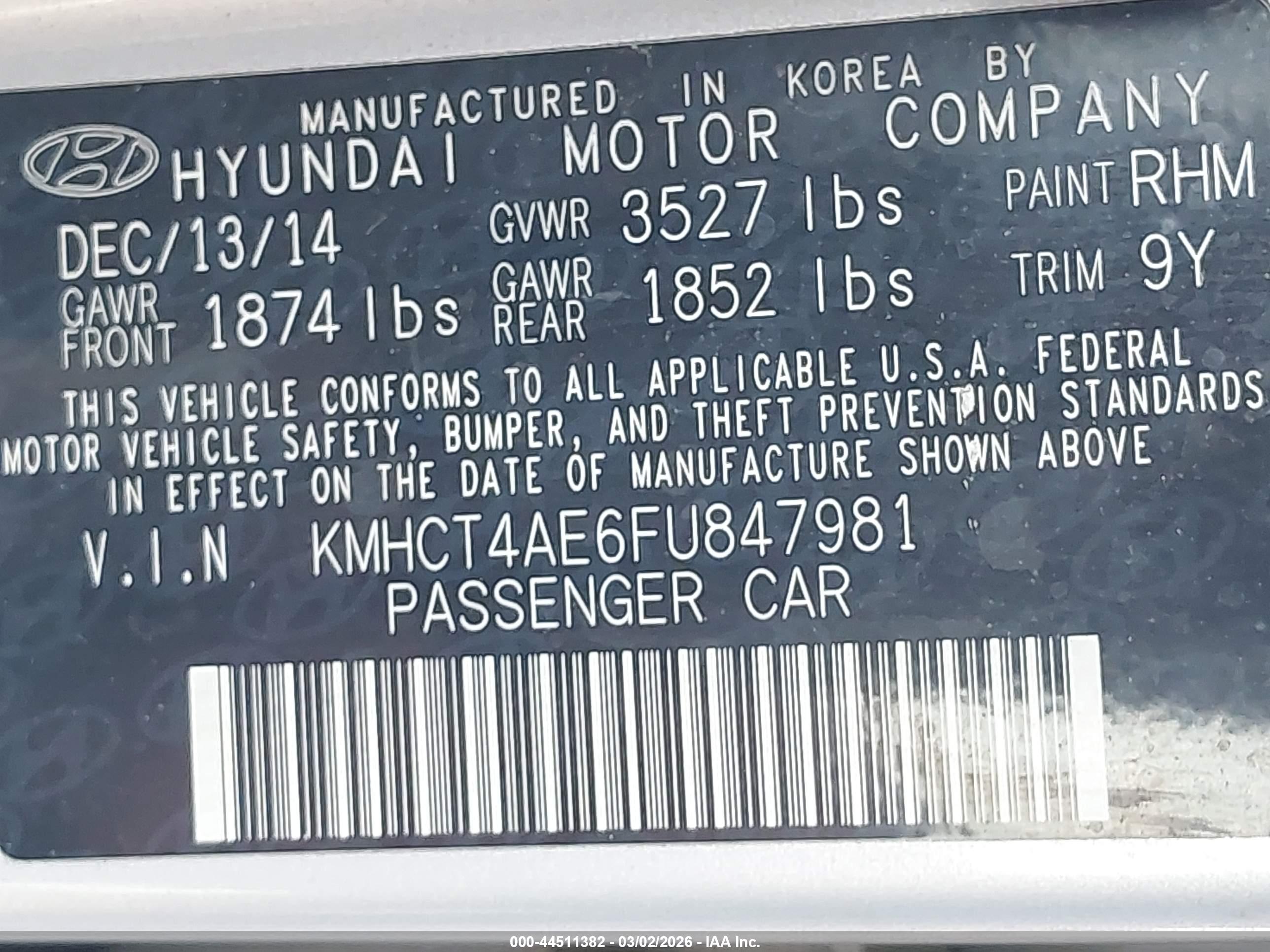 HYUNDAI ACCENT image 9