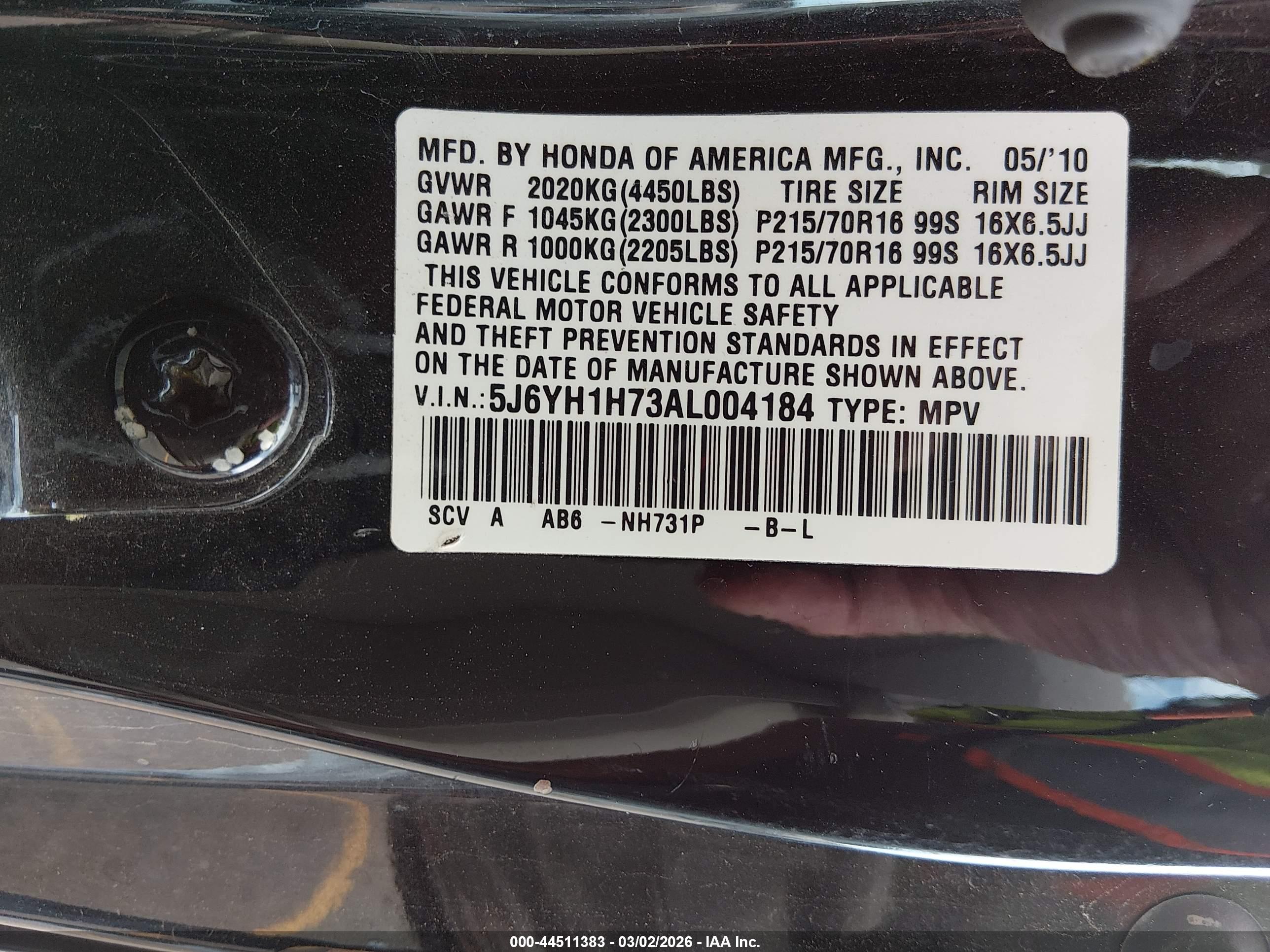 HONDA ELEMENT image 9